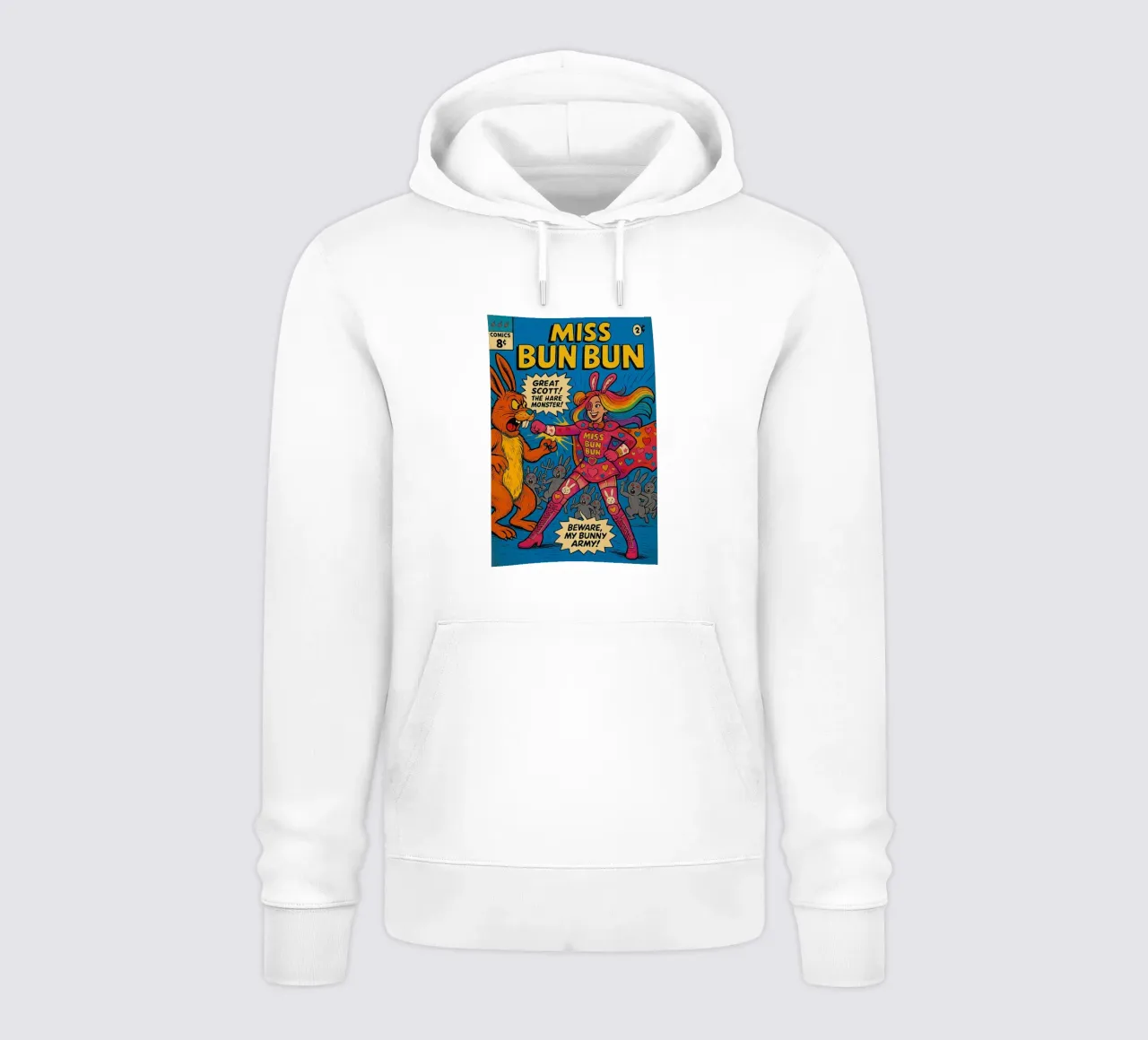MISS BUN BUN - Fresh Supes On The Block felpa con cappuccio da Vintage Van Gogh