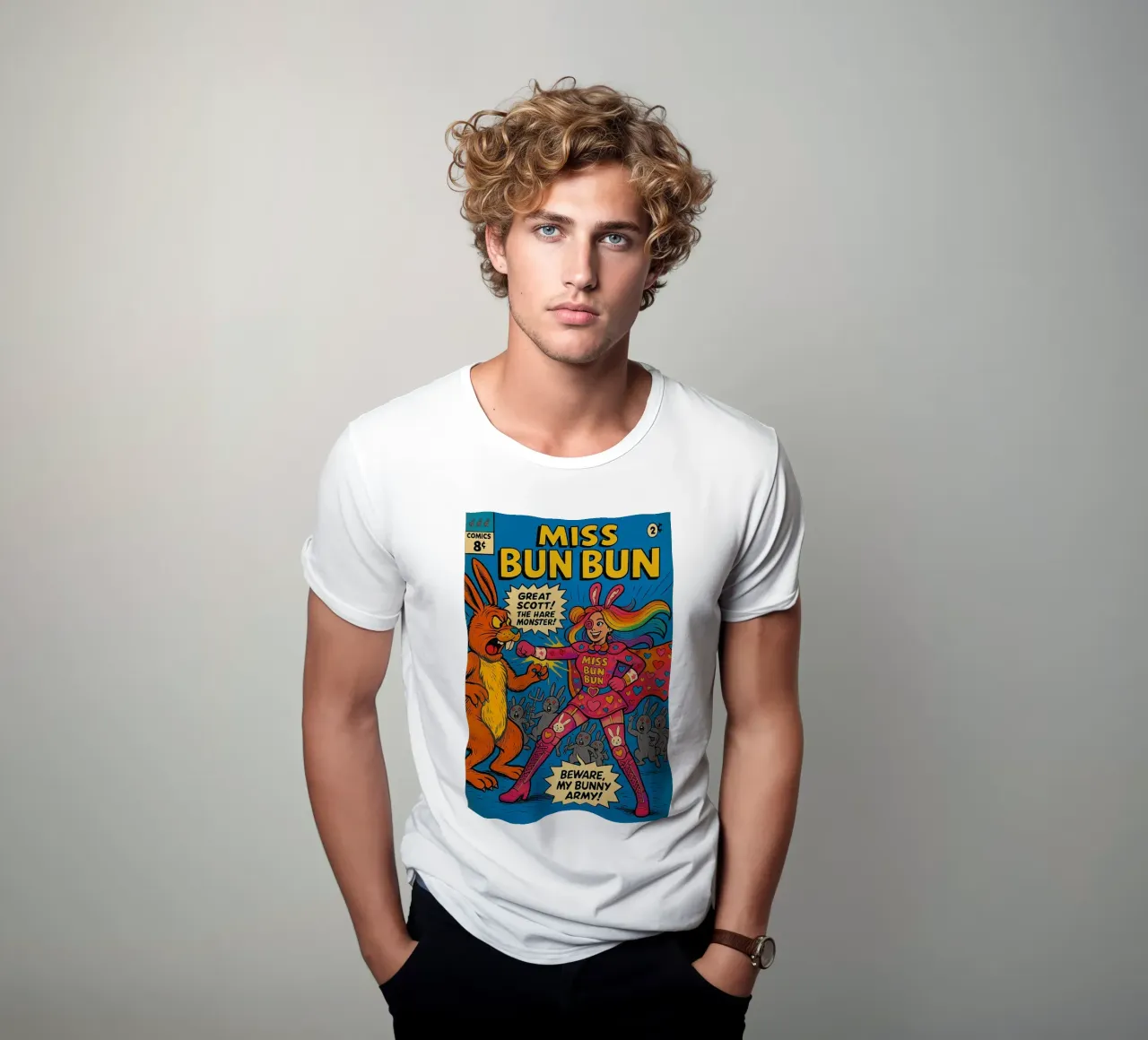MISS BUN BUN - Fresh Supes On The Block t-shirt da Vintage Van Gogh