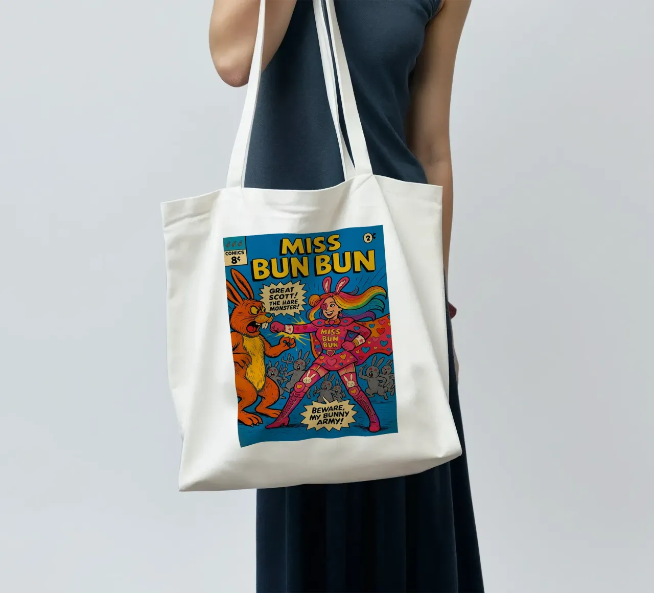 MISS BUN BUN - Fresh Supes On The Block borsa in juta da Vintage Van Gogh