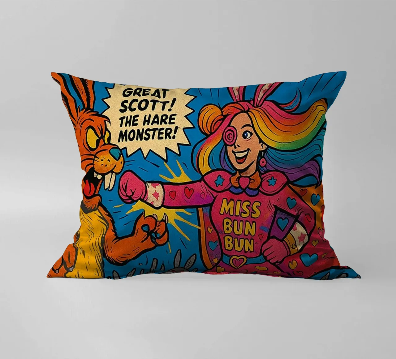 MISS BUN BUN - Fresh Supes On The Block cuscino da Vintage Van Gogh