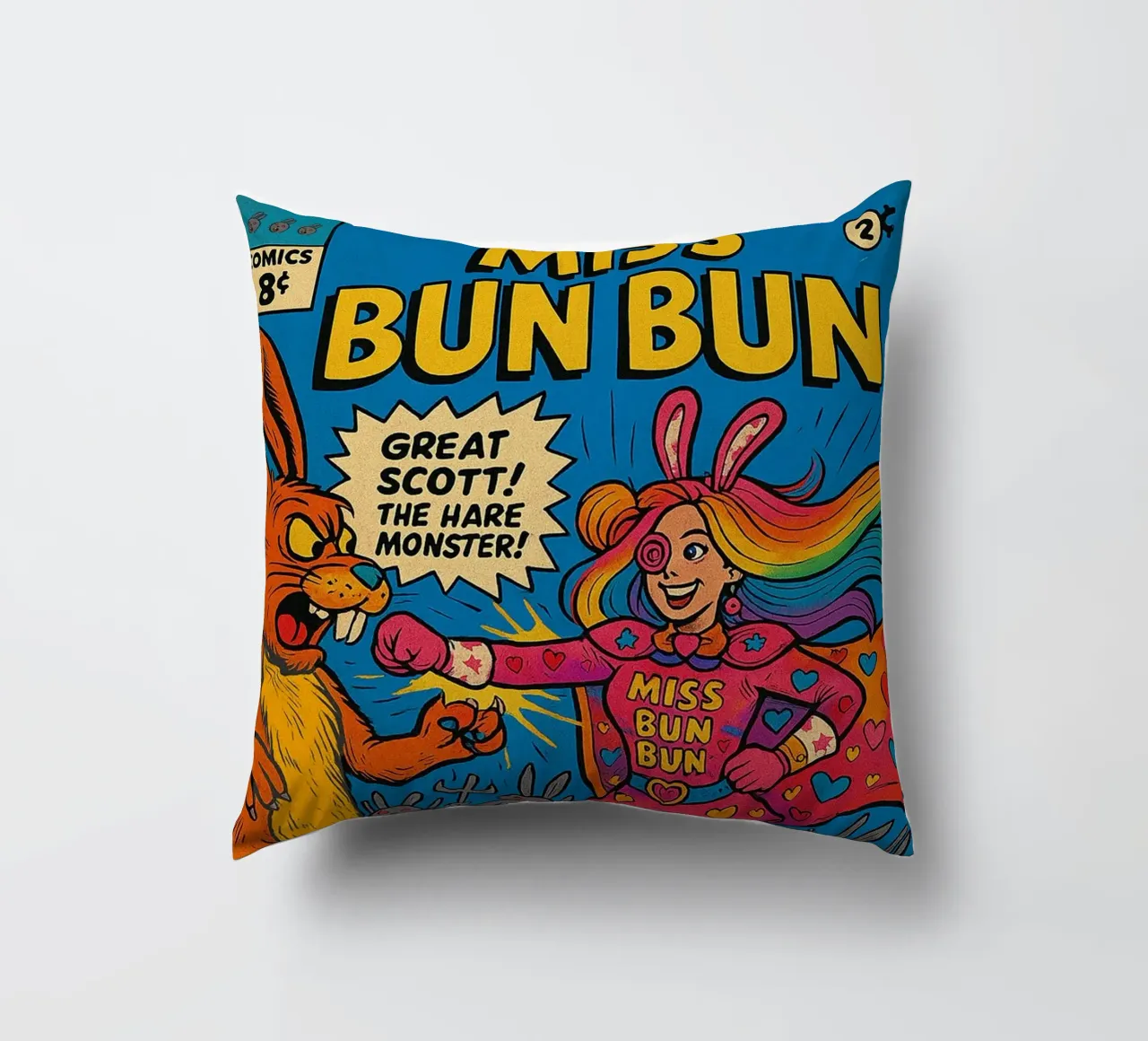 MISS BUN BUN - Fresh Supes On The Block cuscino da Vintage Van Gogh