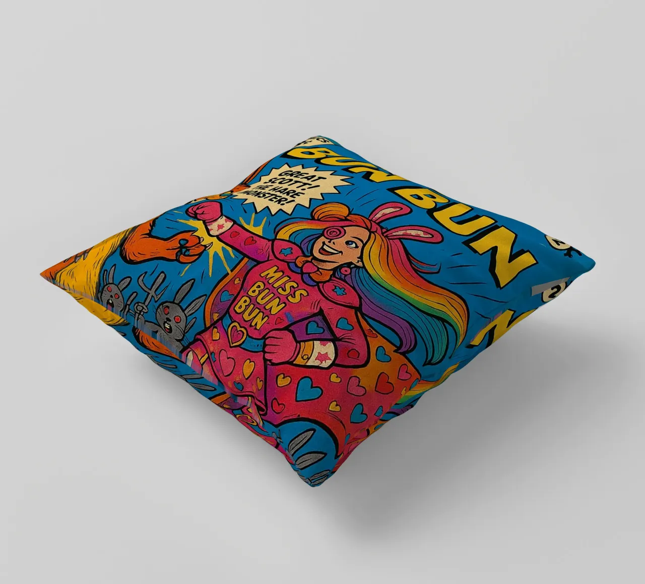 MISS BUN BUN - Fresh Supes On The Block cuscino da Vintage Van Gogh