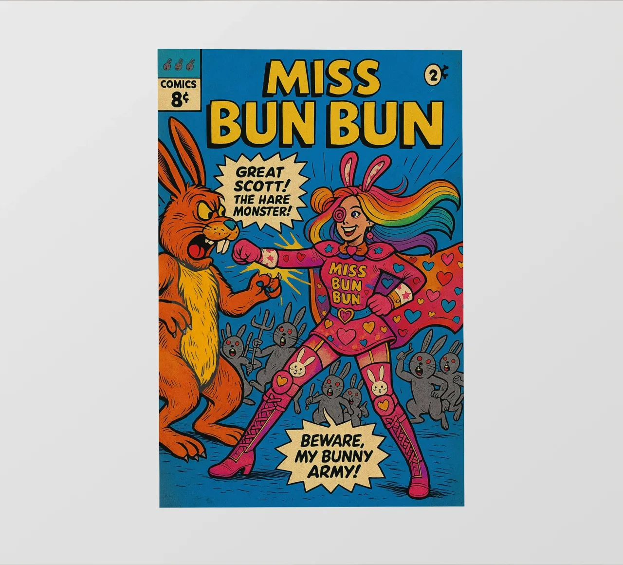 MISS BUN BUN - Fresh Supes On The Block pellicola backlit da Vintage Van Gogh