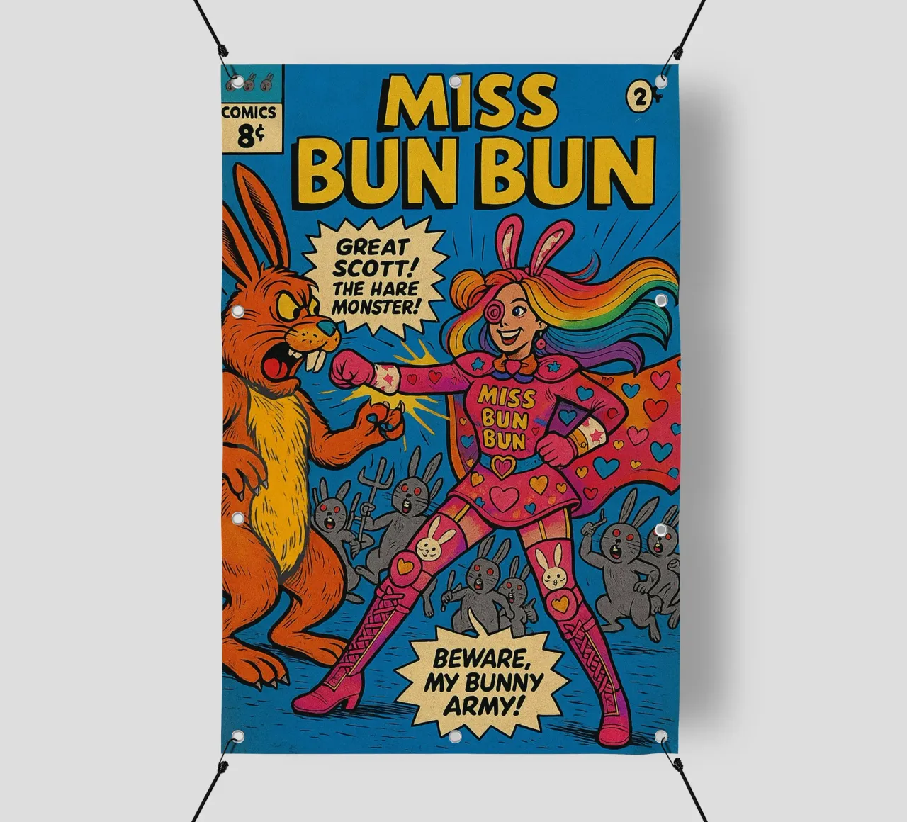 MISS BUN BUN - Fresh Supes On The Block telo in pvc da Vintage Van Gogh