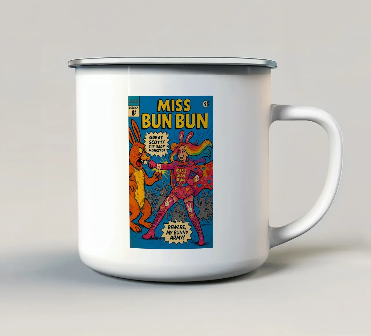 MISS BUN BUN - Fresh Supes On The Block tazza in smalto da Vintage Van Gogh