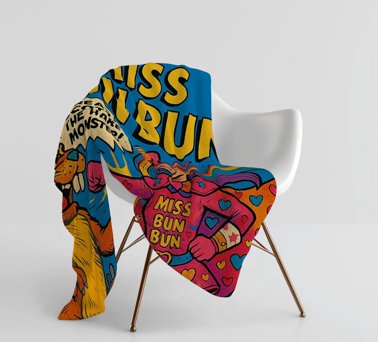 MISS BUN BUN - Fresh Supes On The Block coperta in pile da Vintage Van Gogh