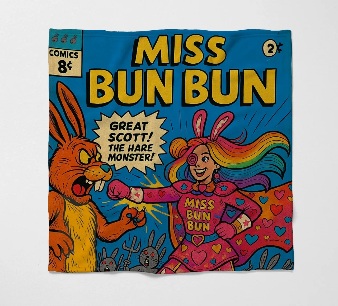MISS BUN BUN - Fresh Supes On The Block coperta in pile da Vintage Van Gogh