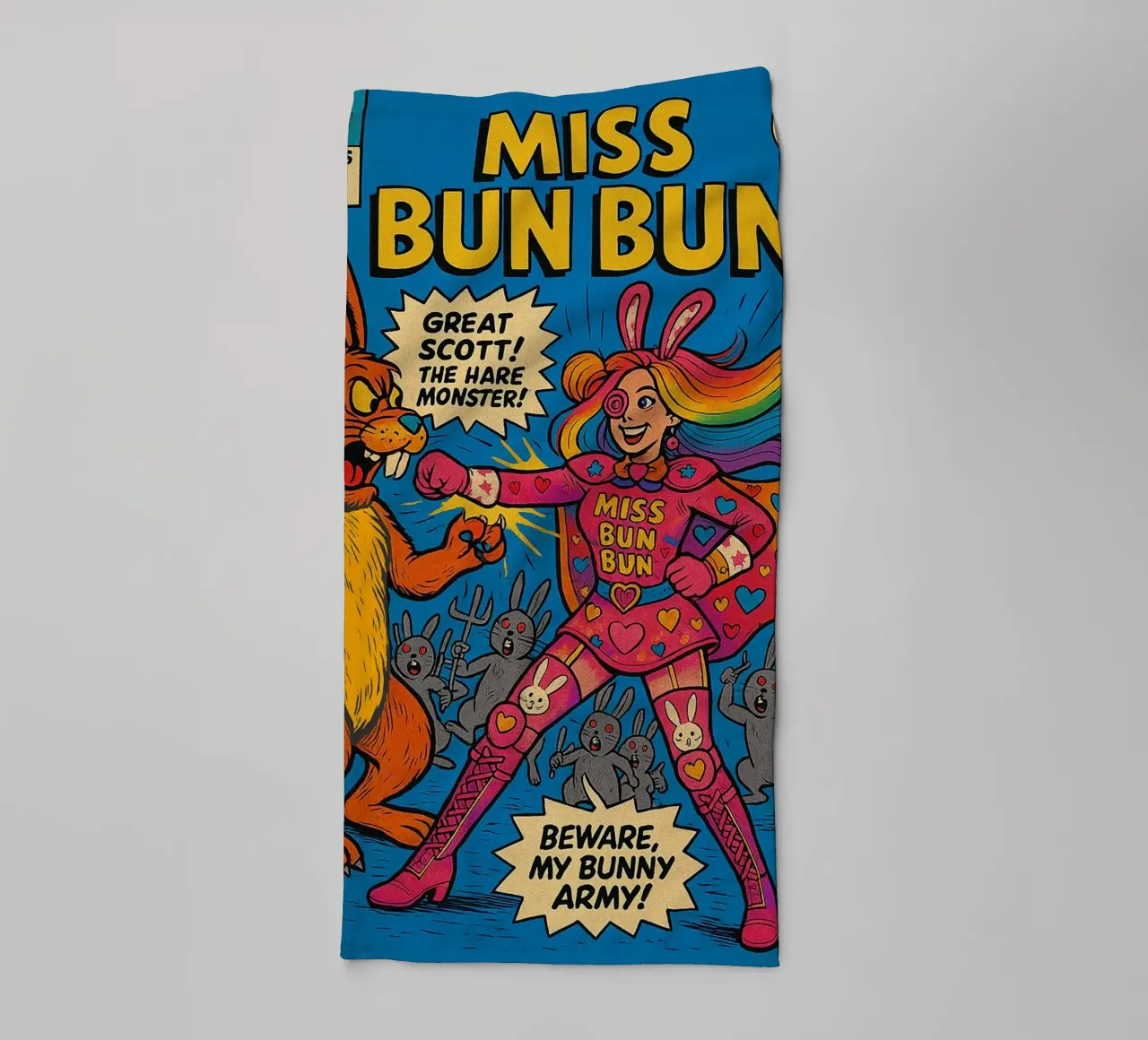 MISS BUN BUN - Fresh Supes On The Block asciugamano da bagno da Vintage Van Gogh