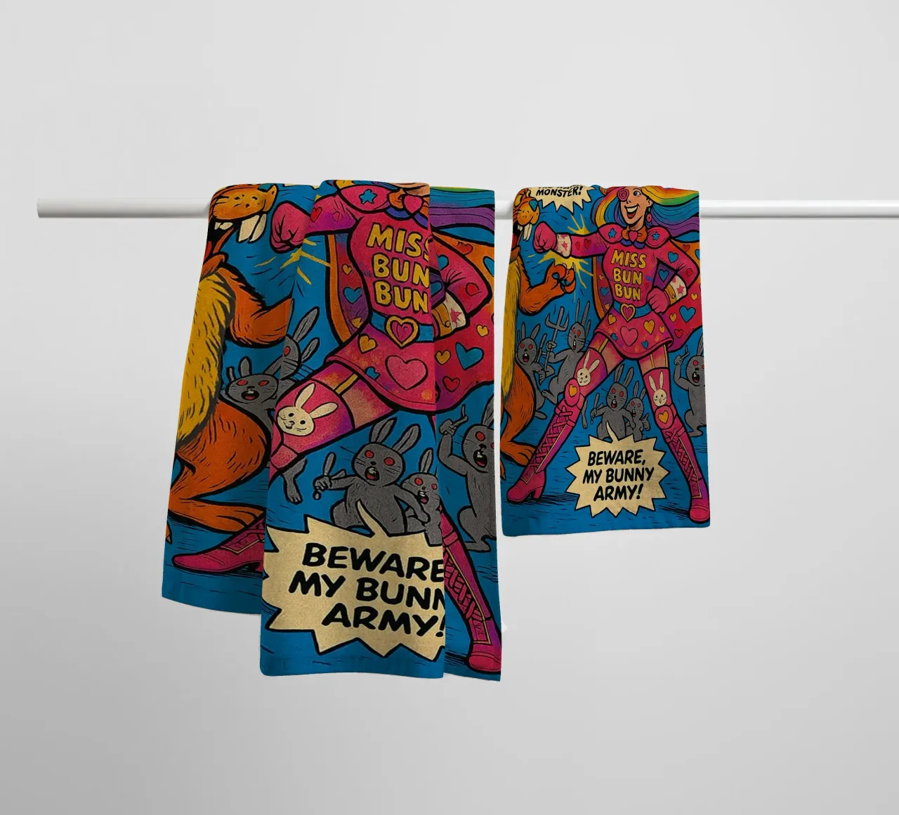 MISS BUN BUN - Fresh Supes On The Block asciugamano da bagno da Vintage Van Gogh