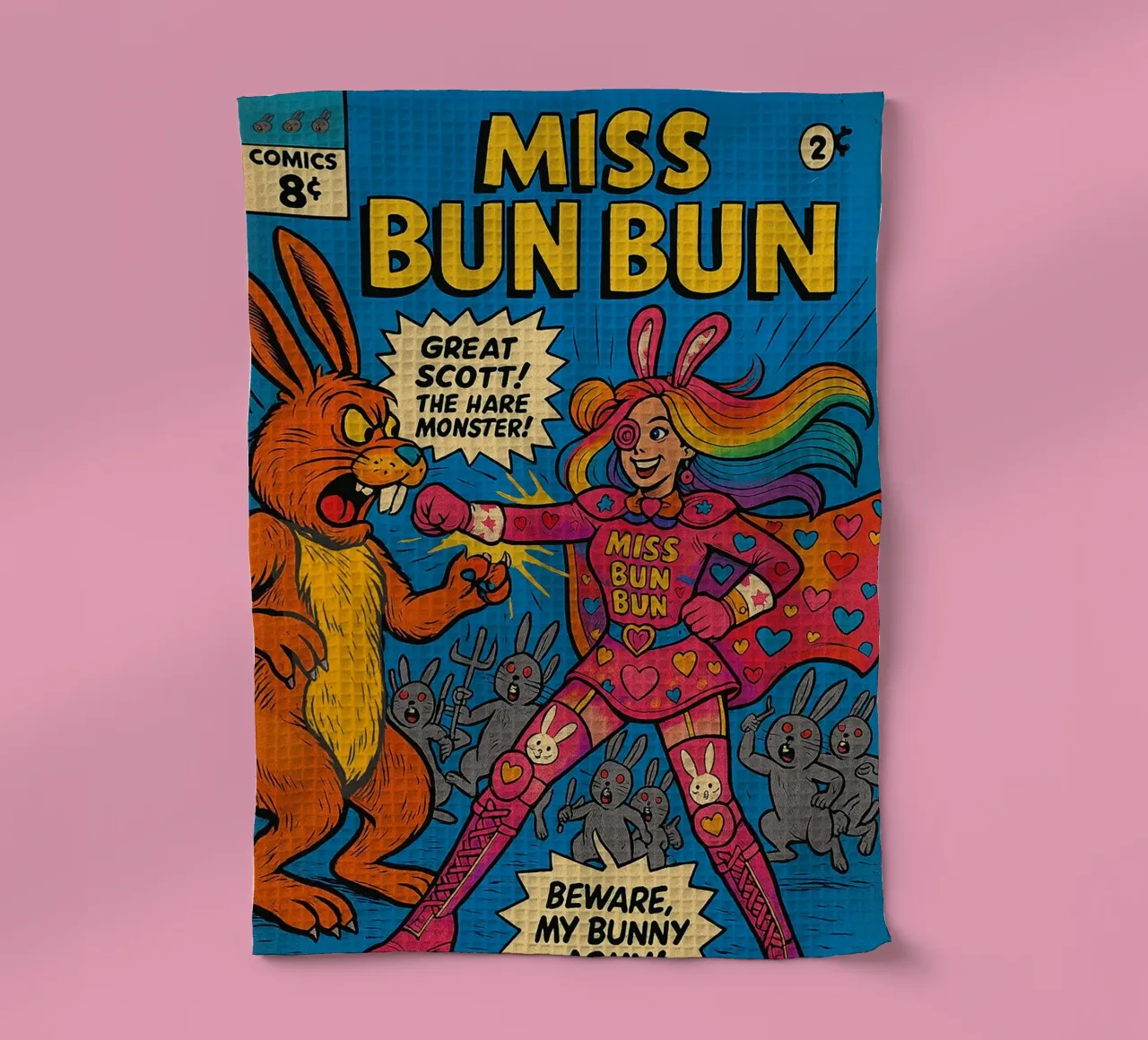 MISS BUN BUN - Fresh Supes On The Block canovaccio da cucina da Vintage Van Gogh