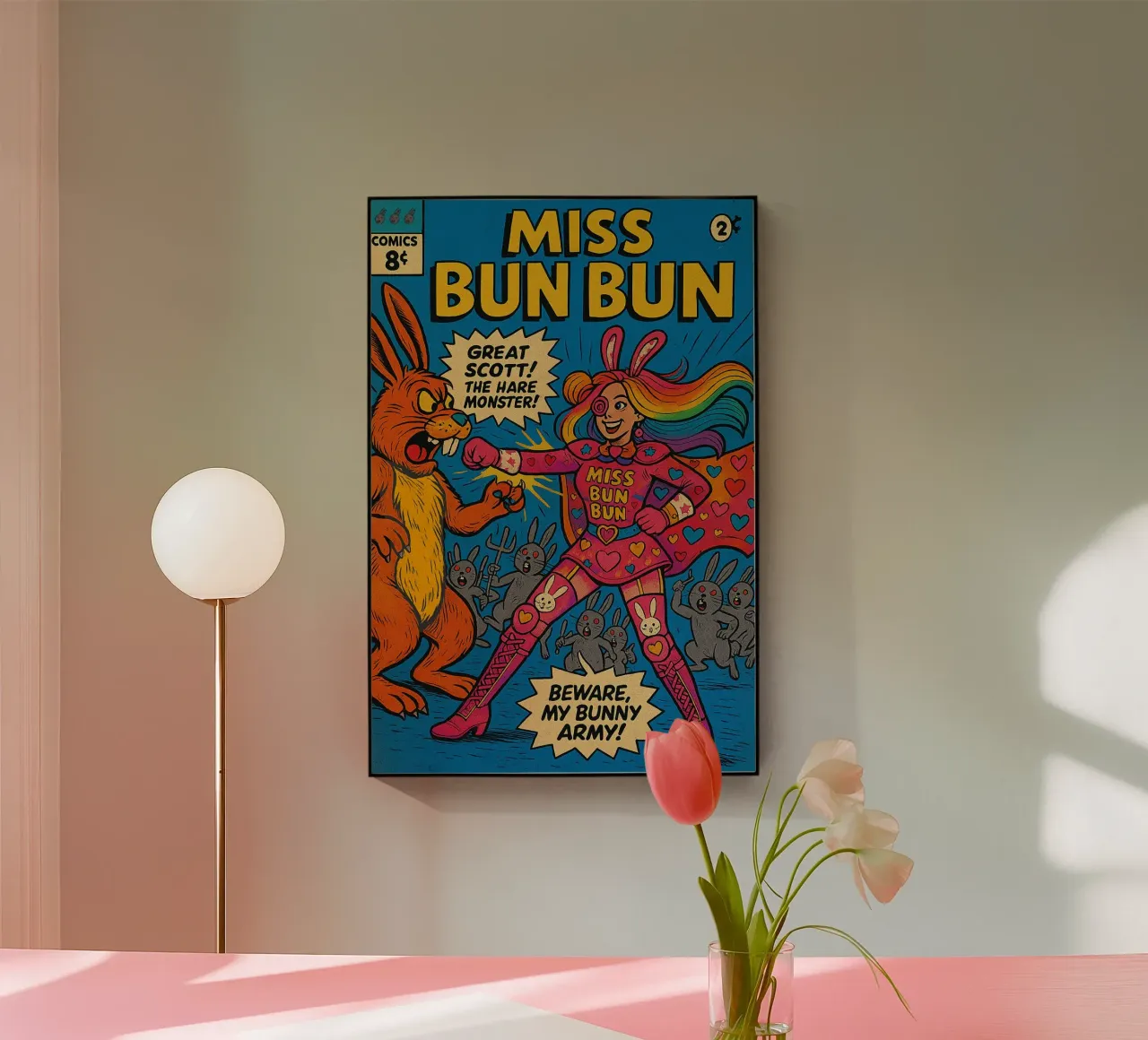 MISS BUN BUN - Fresh Supes On The Block plexiglass da Vintage Van Gogh