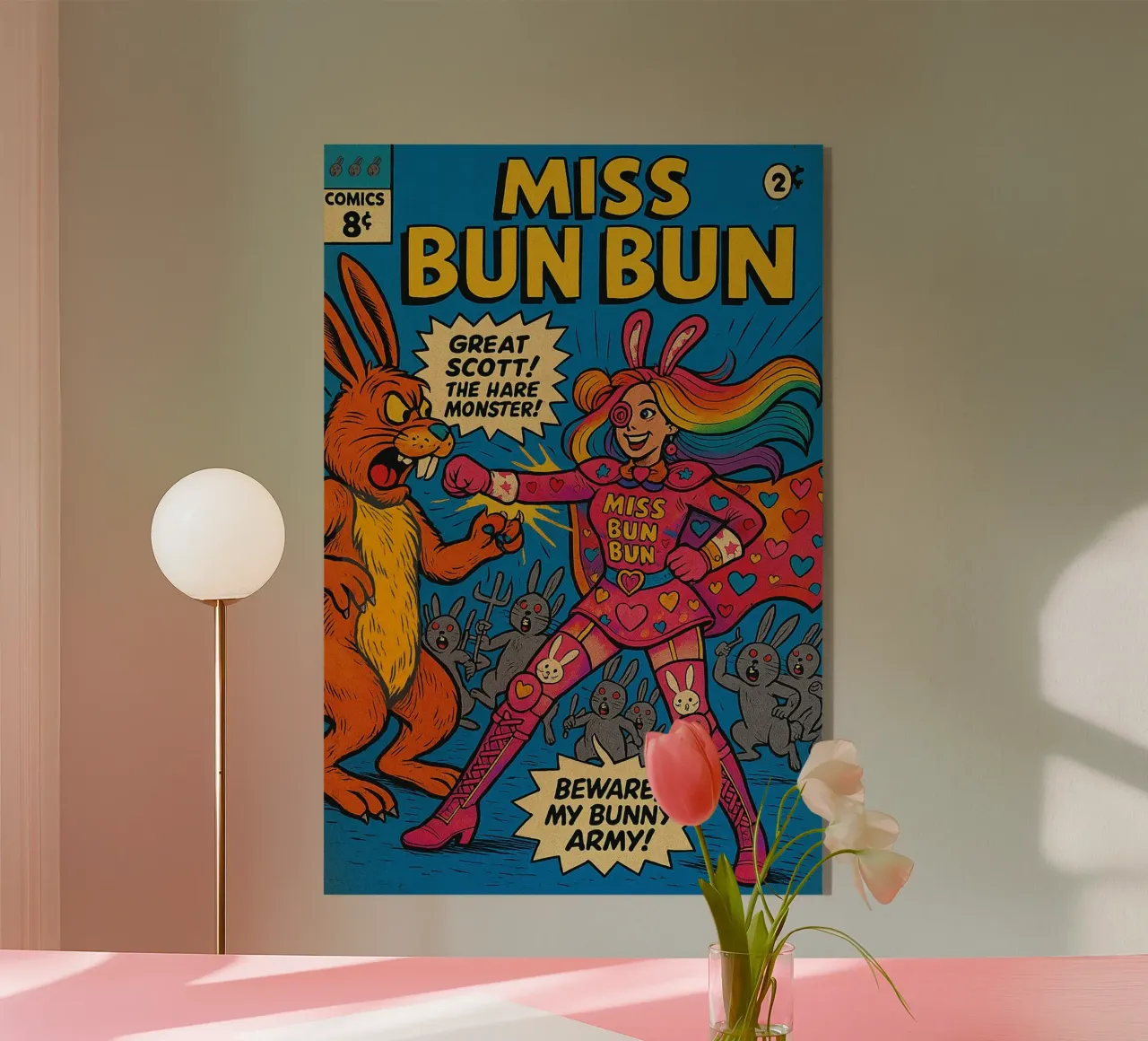 MISS BUN BUN - Fresh Supes On The Block plexiglass da Vintage Van Gogh