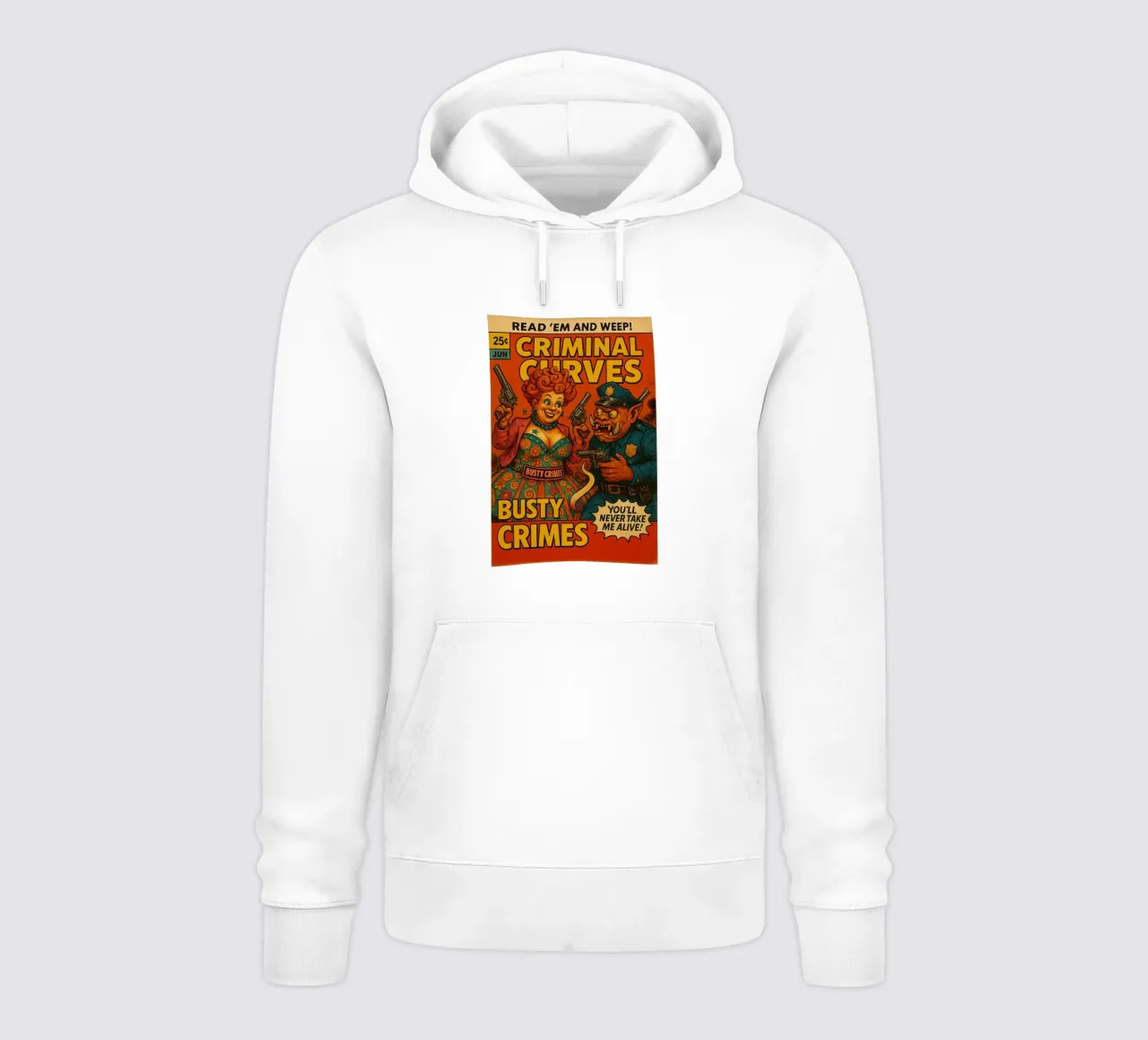 BUSTY CRIMES / CRIMINAL CURVES - Fresh Supes On The Block felpa con cappuccio da Vintage Van Gogh