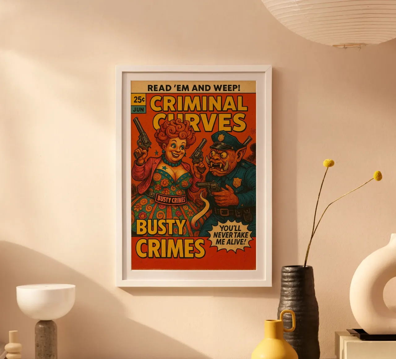 BUSTY CRIMES / CRIMINAL CURVES - Fresh Supes On The Block carta hahnemühle da Vintage Van Gogh