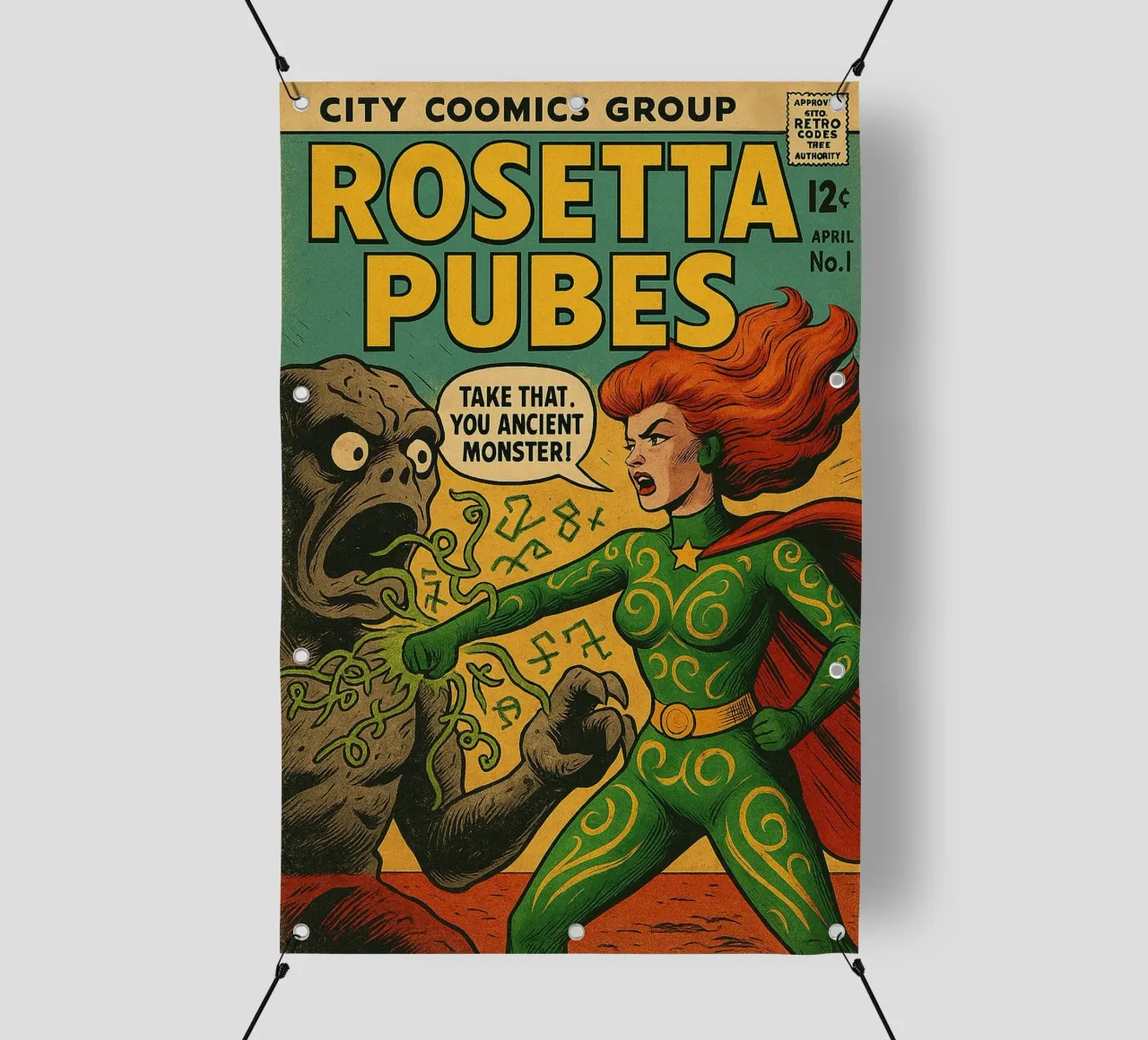 ROSETTA PUBES - Fresh Supes On The Block telo in pvc da Vintage Van Gogh