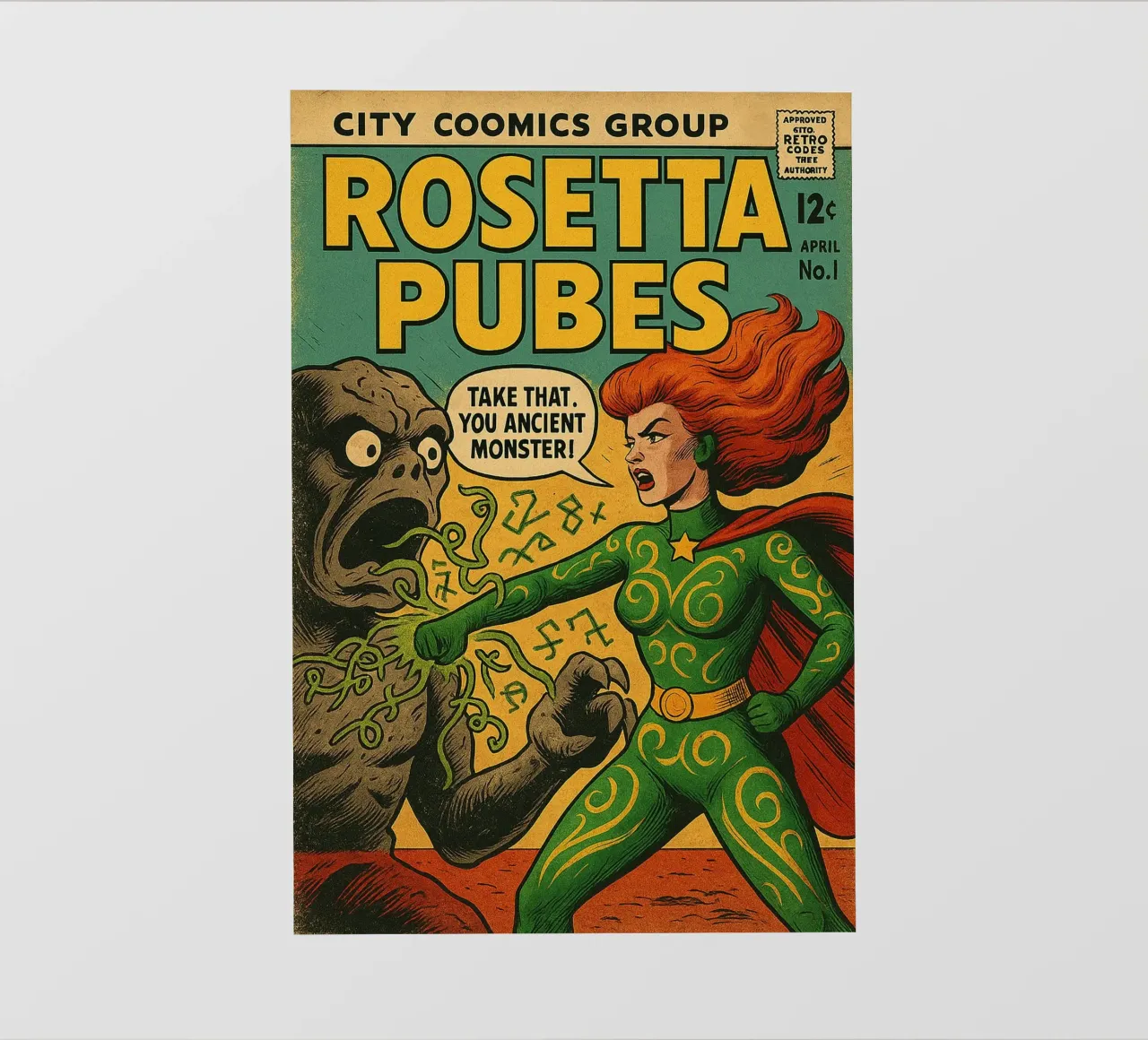 ROSETTA PUBES - Fresh Supes On The Block telo in pvc da Vintage Van Gogh