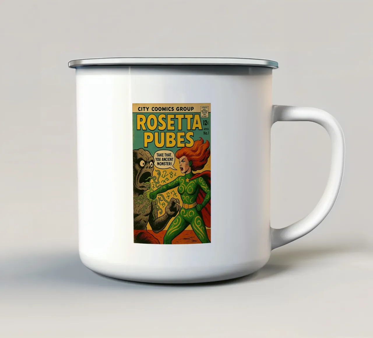 ROSETTA PUBES - Fresh Supes On The Block tazza in smalto da Vintage Van Gogh