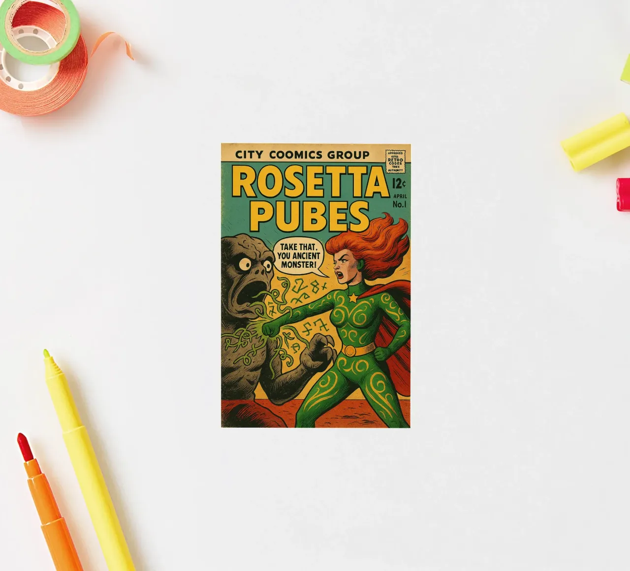 ROSETTA PUBES - Fresh Supes On The Block adesivo da Vintage Van Gogh