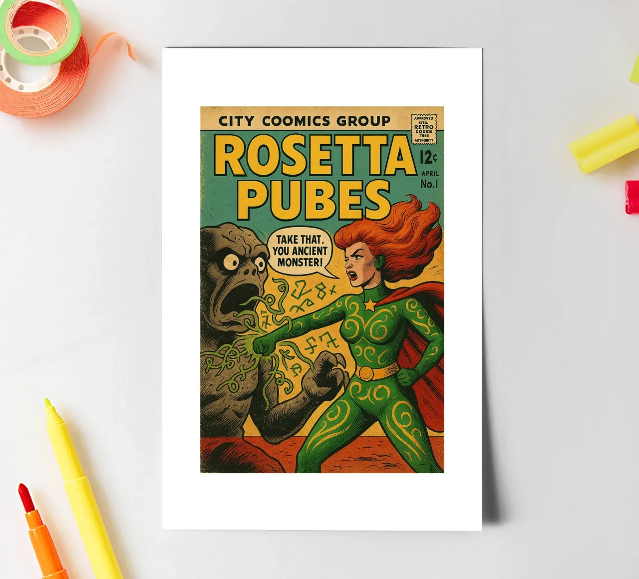 ROSETTA PUBES - Fresh Supes On The Block foglio adesivo da Vintage Van Gogh