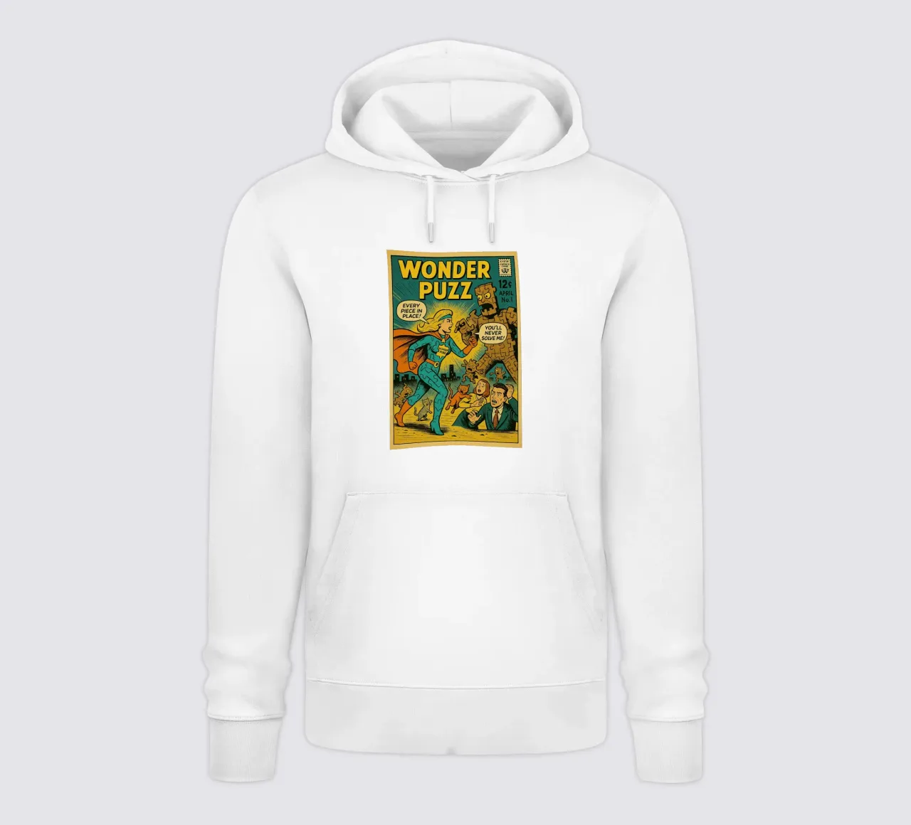 WONDER PUZZ - Fresh Supes On The Block felpa con cappuccio da Vintage Van Gogh