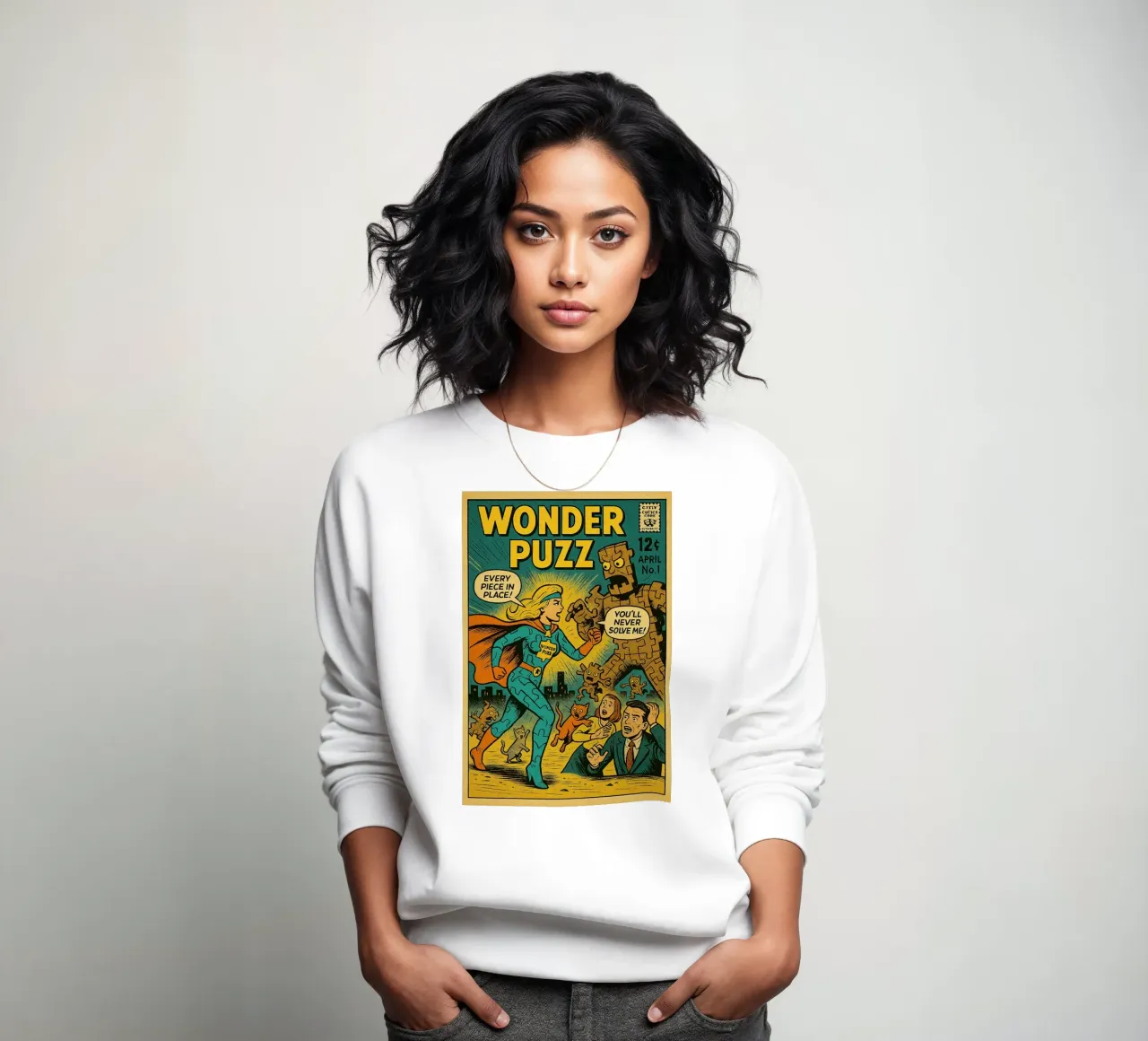 WONDER PUZZ - Fresh Supes On The Block Sweatshirt von Vintage Van Gogh