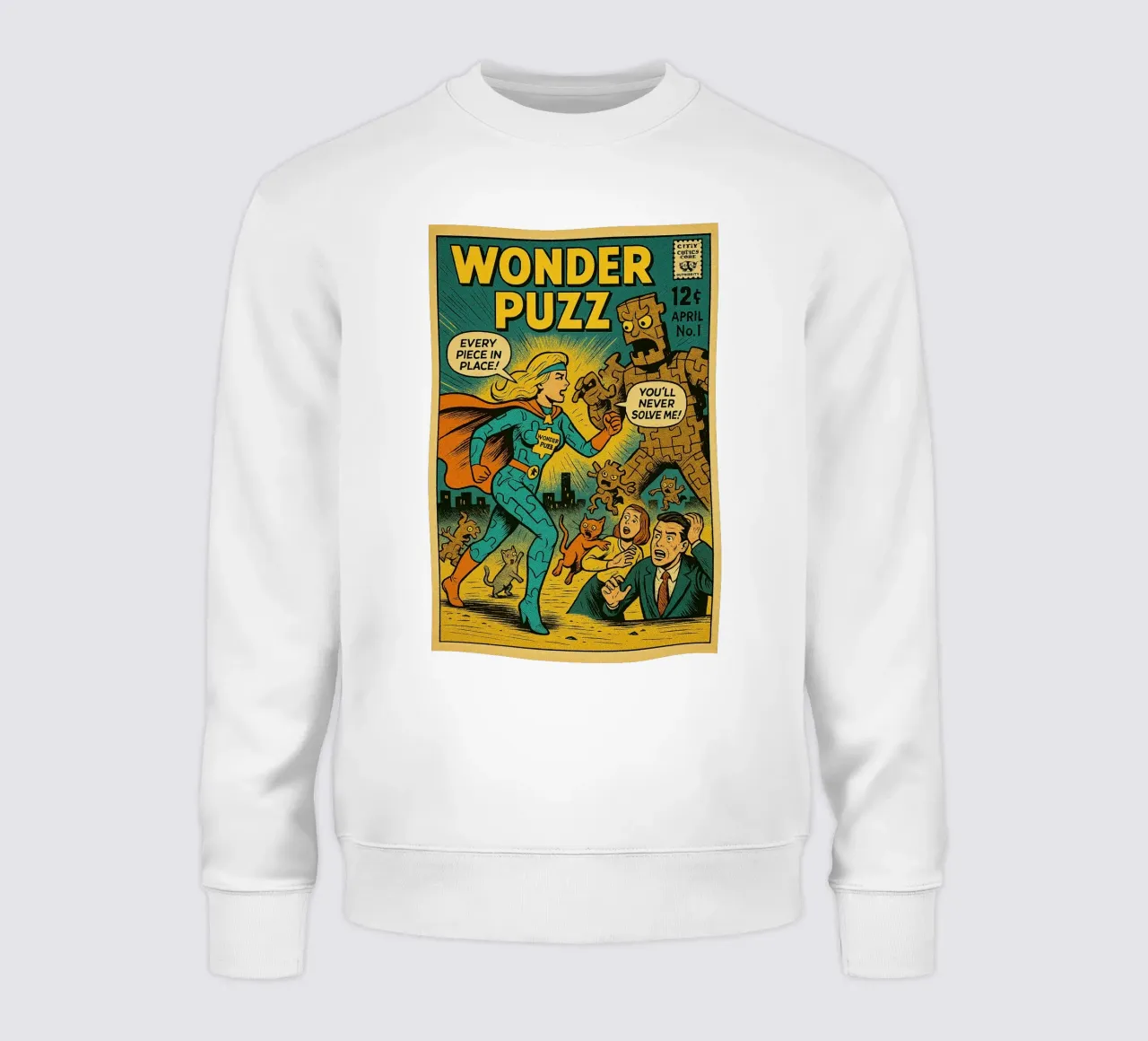 WONDER PUZZ - Fresh Supes On The Block felpa da Vintage Van Gogh