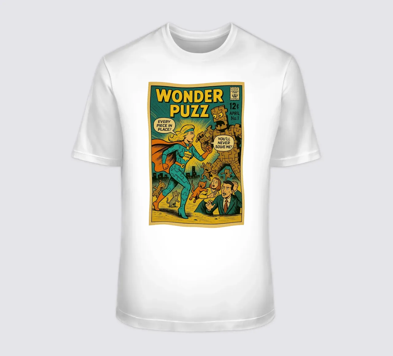 WONDER PUZZ - Fresh Supes On The Block t-shirt da Vintage Van Gogh