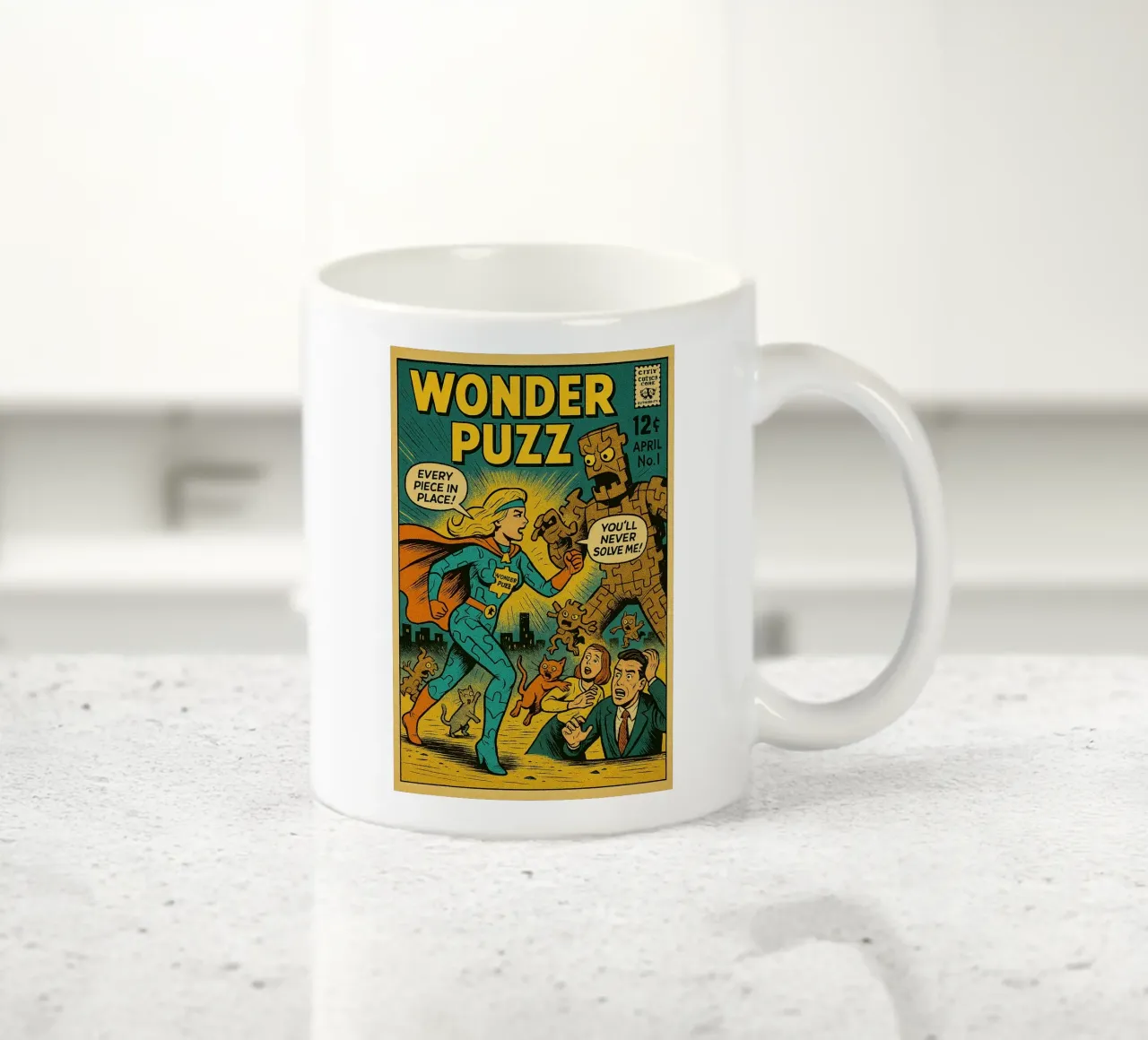WONDER PUZZ - Fresh Supes On The Block keramische mok van Vintage Van Gogh