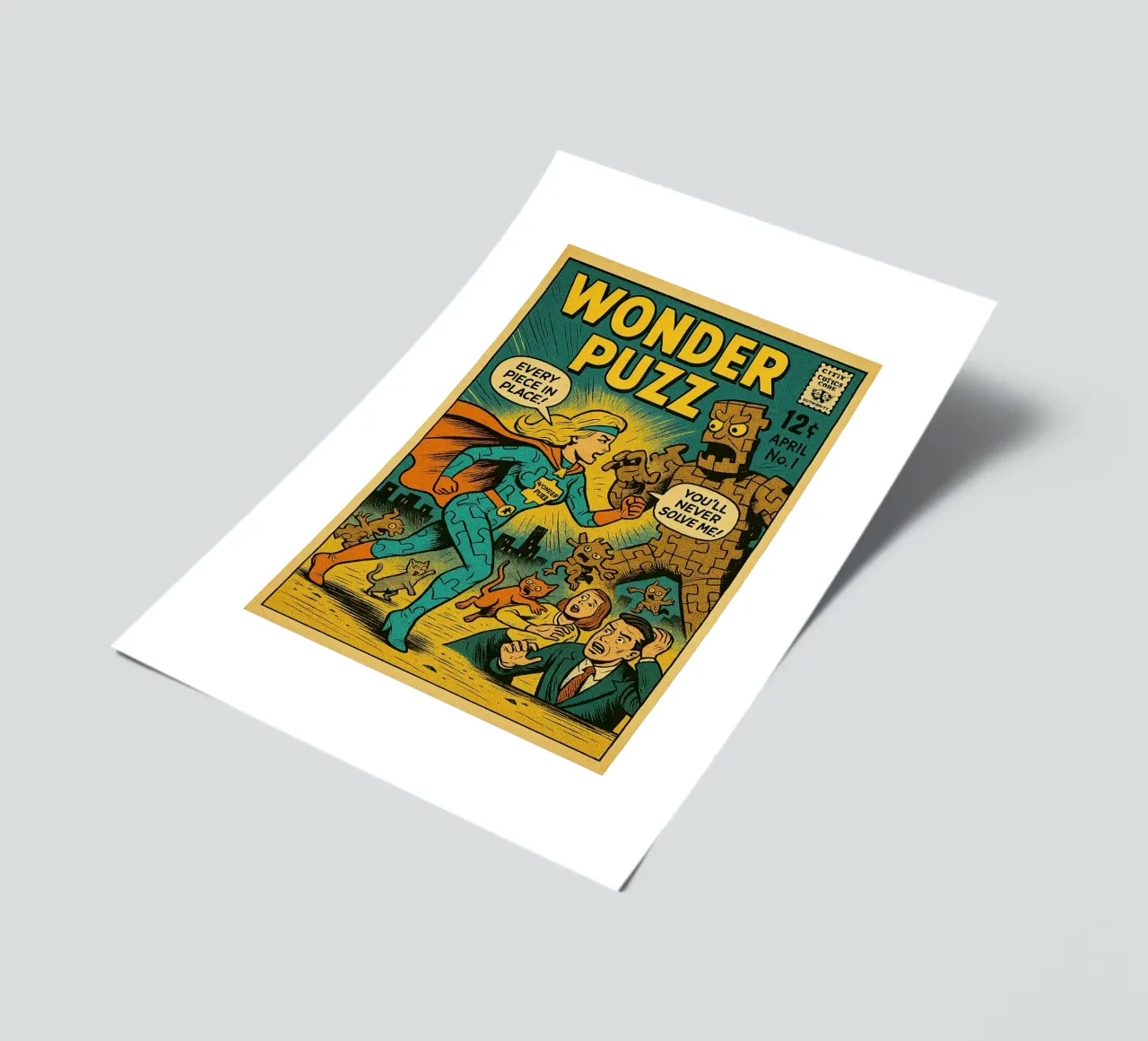 WONDER PUZZ - Fresh Supes On The Block Stickerbogen von Vintage Van Gogh