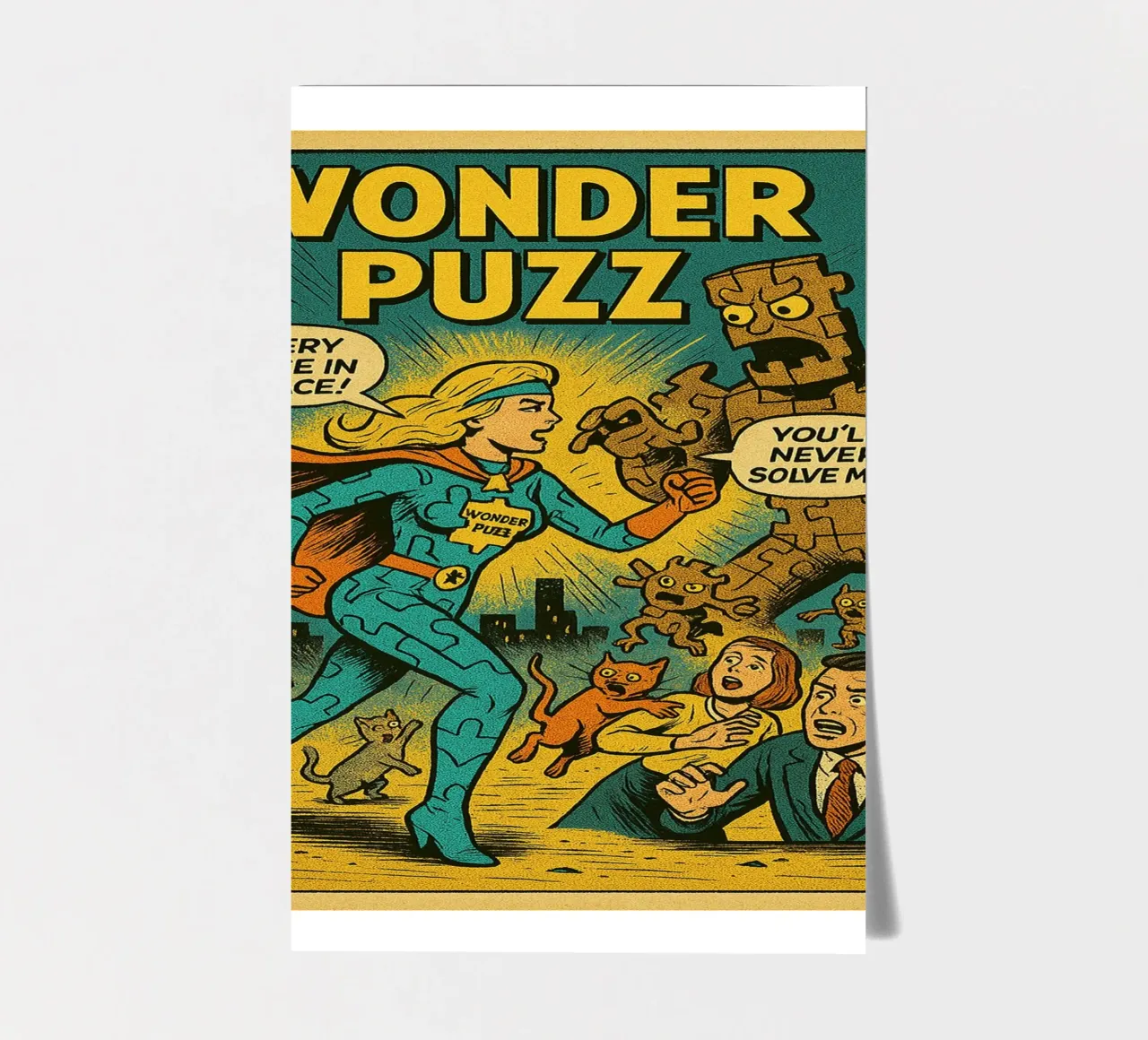 WONDER PUZZ - Fresh Supes On The Block Stickerbogen von Vintage Van Gogh