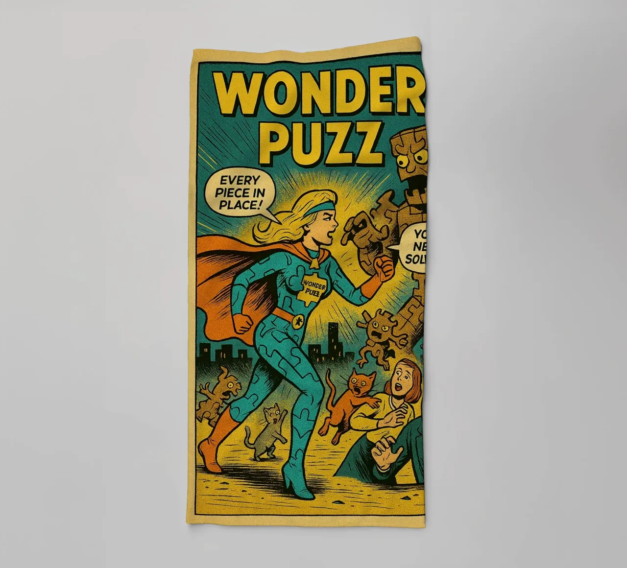 WONDER PUZZ - Fresh Supes On The Block asciugamano da bagno da Vintage Van Gogh