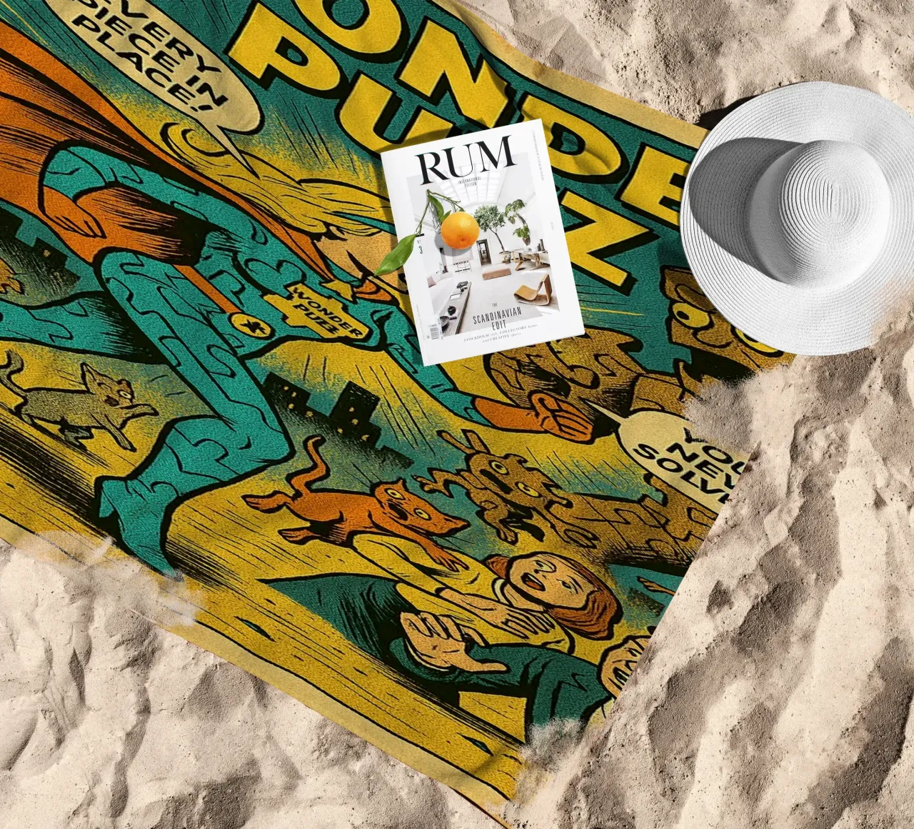 WONDER PUZZ - Fresh Supes On The Block telo mare da Vintage Van Gogh