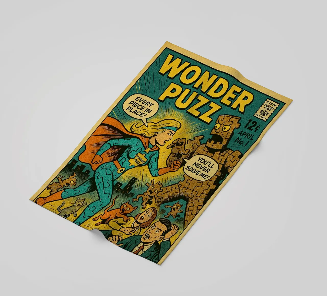 WONDER PUZZ - Fresh Supes On The Block telo mare da Vintage Van Gogh