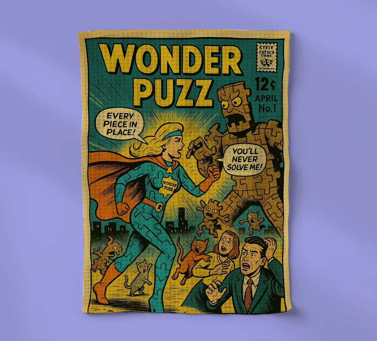 WONDER PUZZ - Fresh Supes On The Block canovaccio da cucina da Vintage Van Gogh