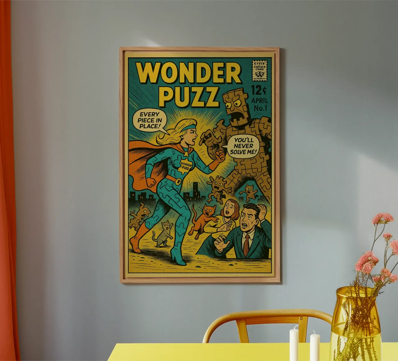 WONDER PUZZ - Fresh Supes On The Block pannello forex da Vintage Van Gogh