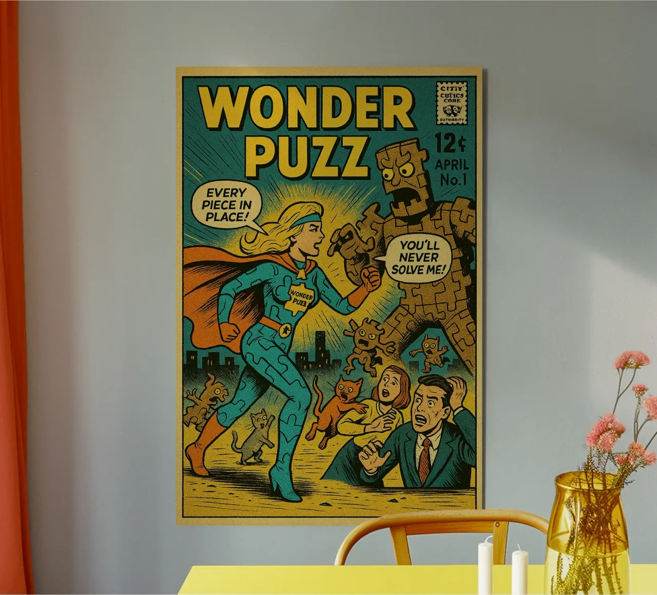 WONDER PUZZ - Fresh Supes On The Block pannello forex da Vintage Van Gogh