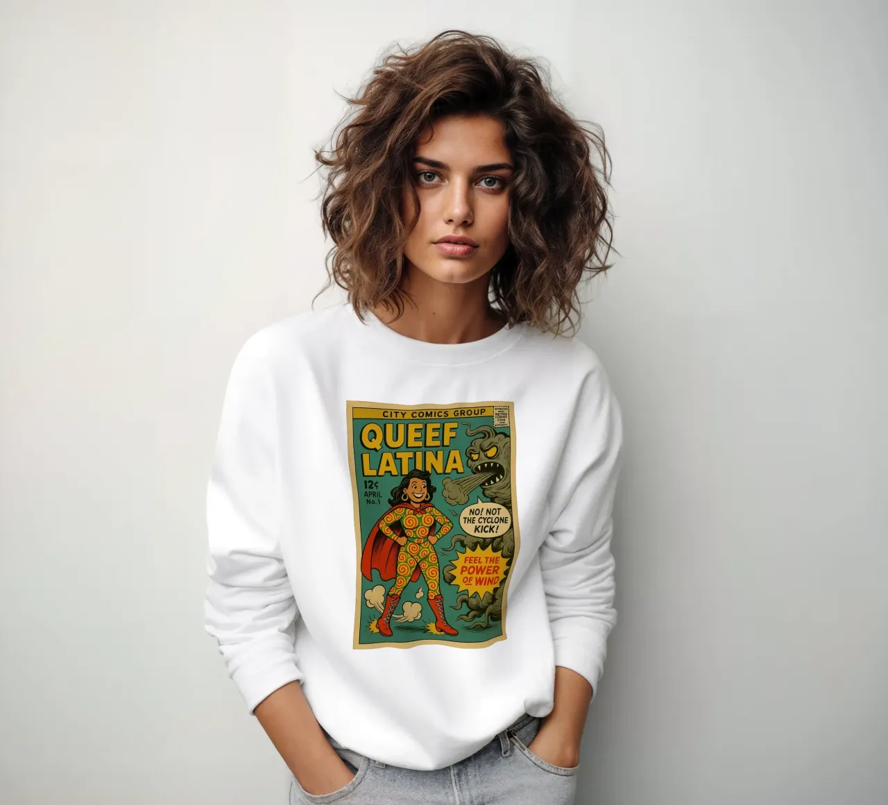 QUEEF LATINA - Fresh Supes On The Block felpa da Vintage Van Gogh