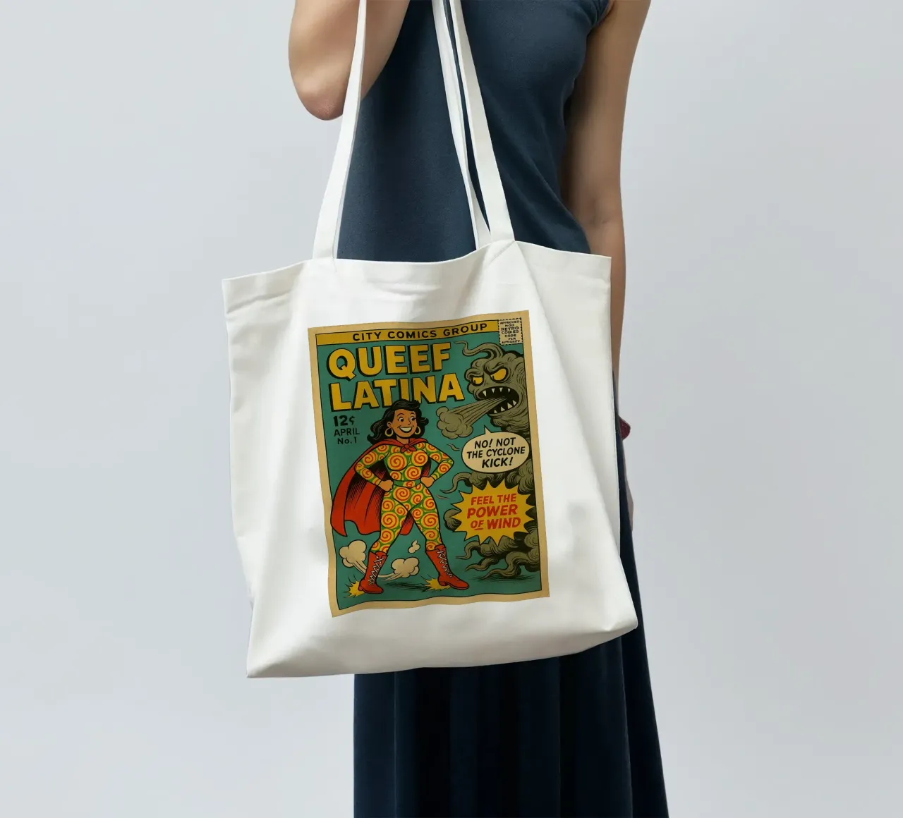 QUEEF LATINA - Fresh Supes On The Block borsa in juta da Vintage Van Gogh