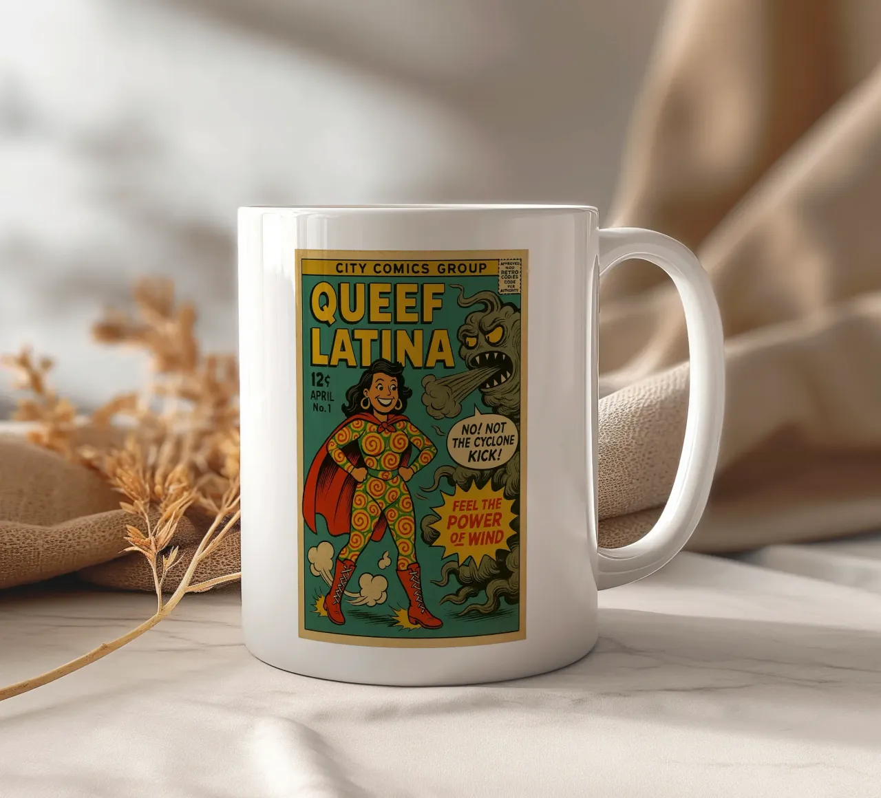 QUEEF LATINA - Fresh Supes On The Block tazza in ceramica da Vintage Van Gogh