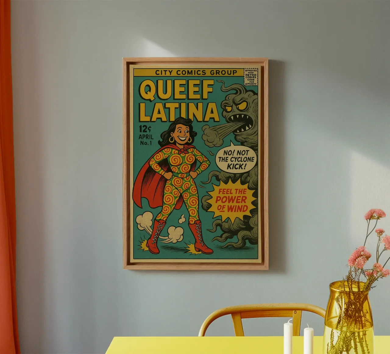 QUEEF LATINA - Fresh Supes On The Block tela da Vintage Van Gogh