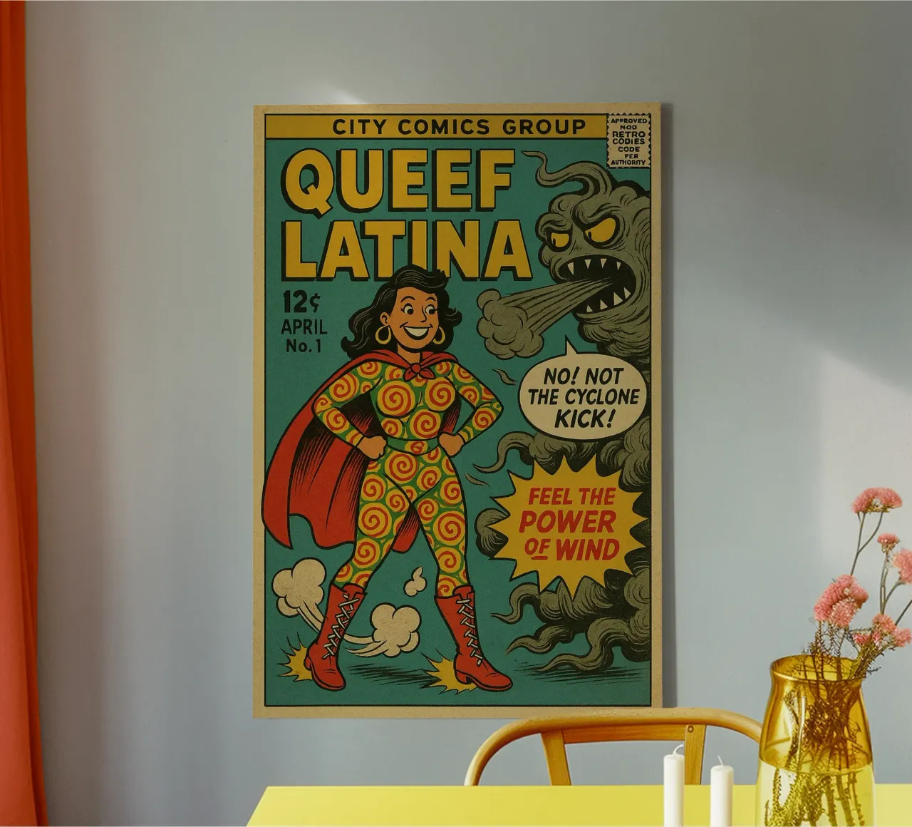 QUEEF LATINA - Fresh Supes On The Block tela da Vintage Van Gogh