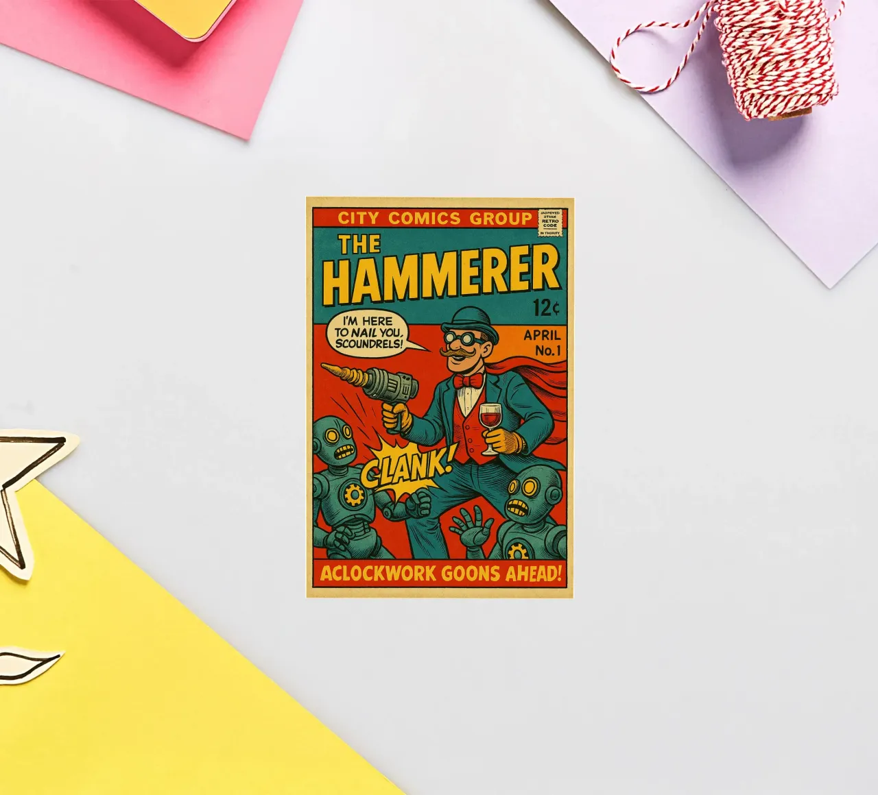 THE HAMMERER - Fresh Supes On The Block pegatina de Vintage Van Gogh