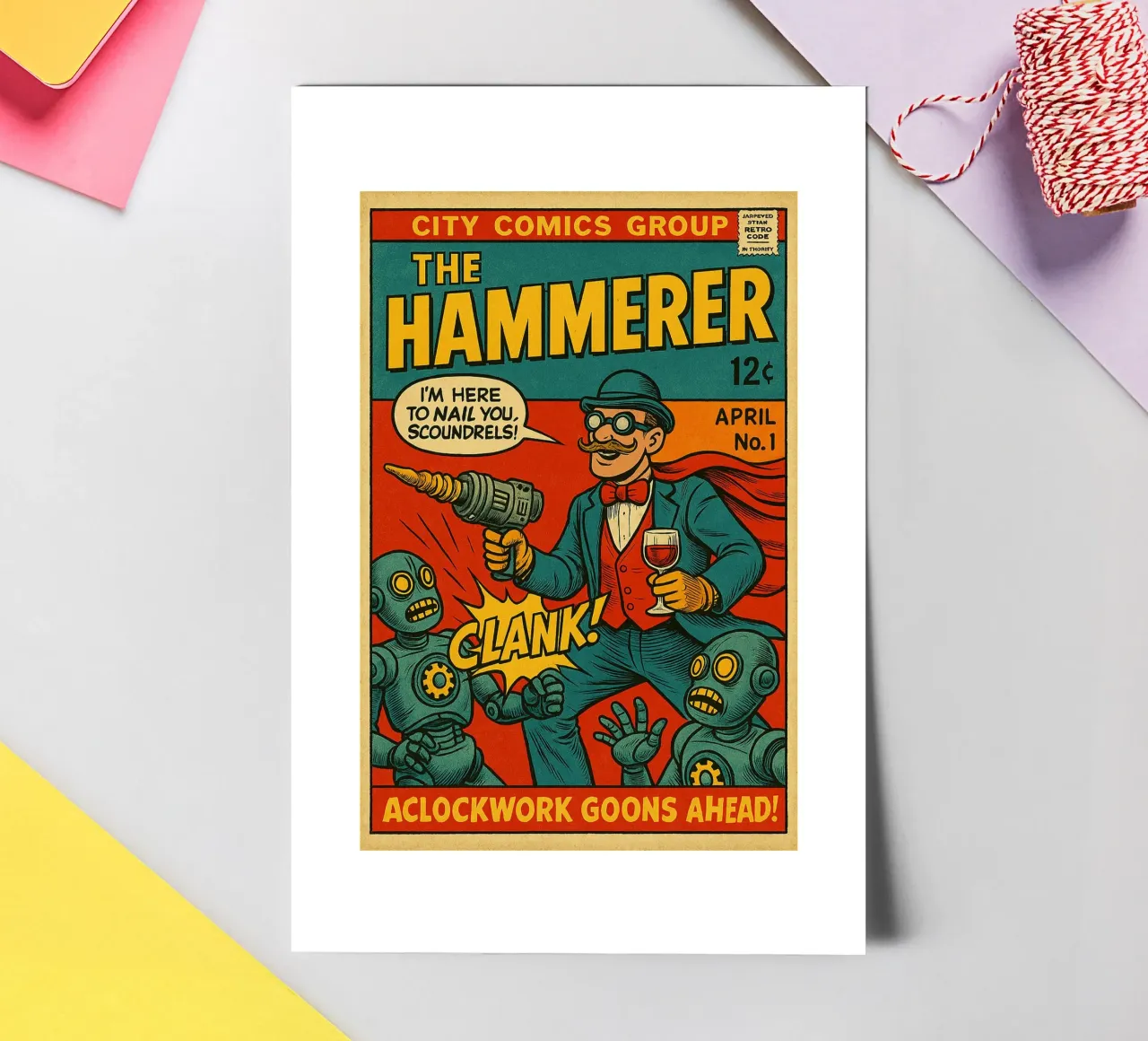 THE HAMMERER - Fresh Supes On The Block Stickerbogen von Vintage Van Gogh