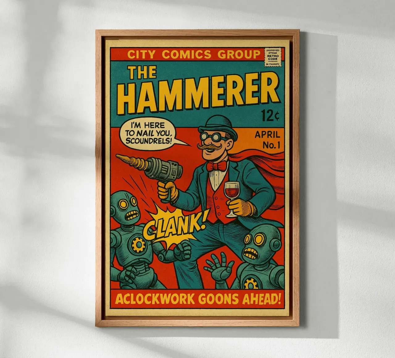 THE HAMMERER - Fresh Supes On The Block canvas by Vintage Van Gogh