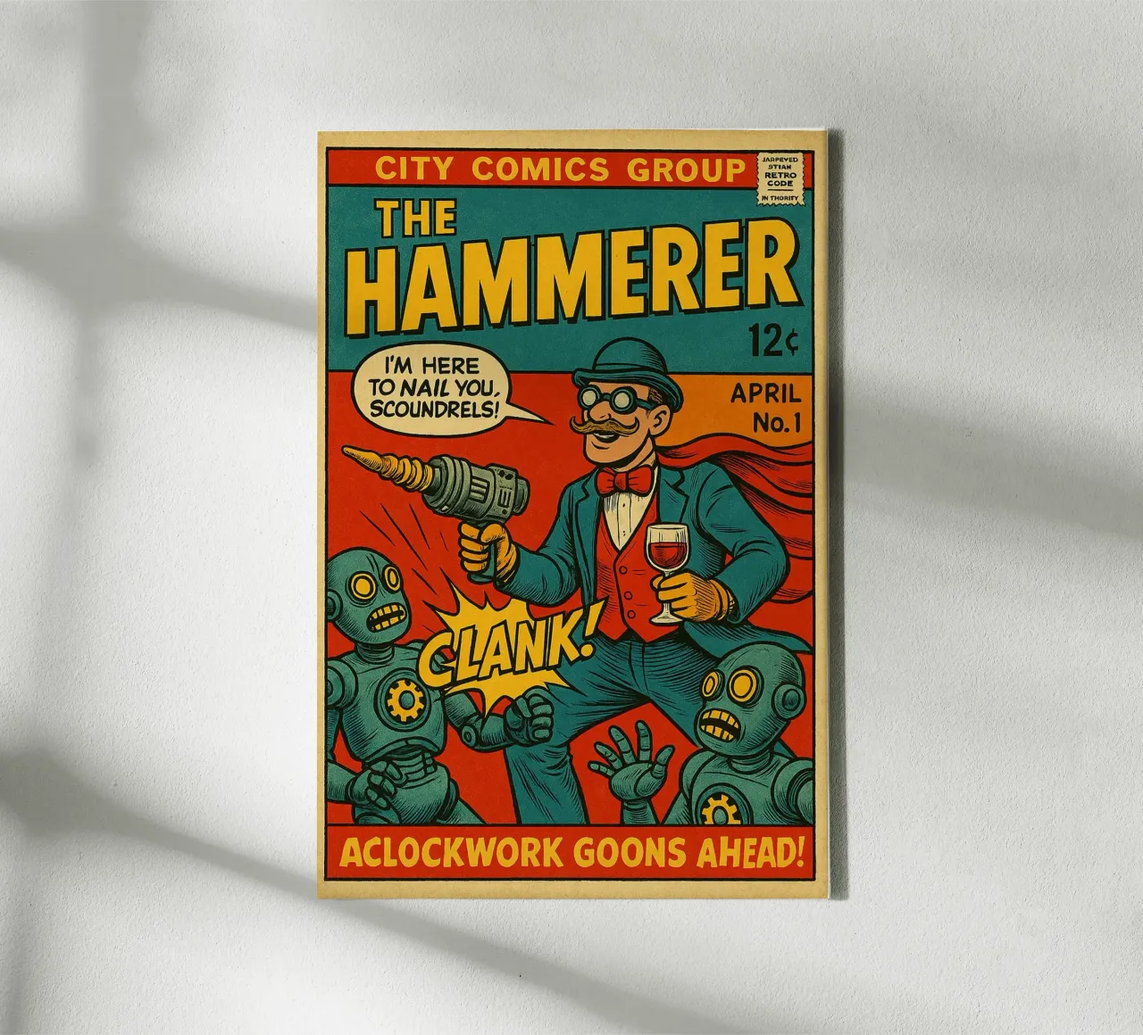 THE HAMMERER - Fresh Supes On The Block canvas by Vintage Van Gogh