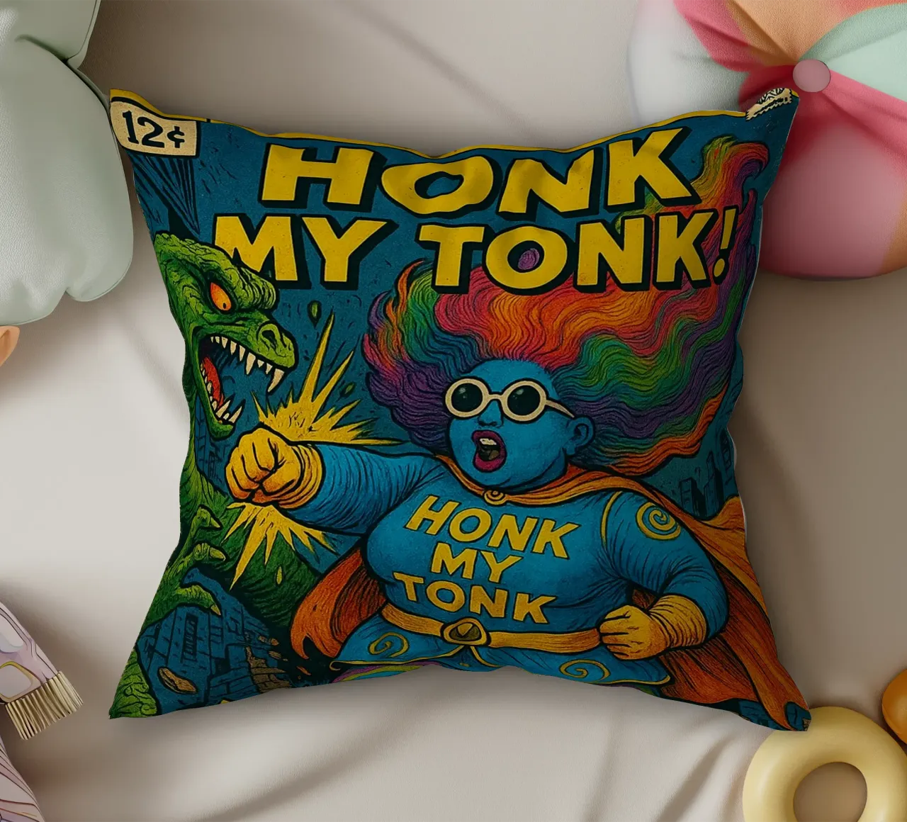 HONK MY TONK - Fresh Supes On The Block cuscino da Vintage Van Gogh