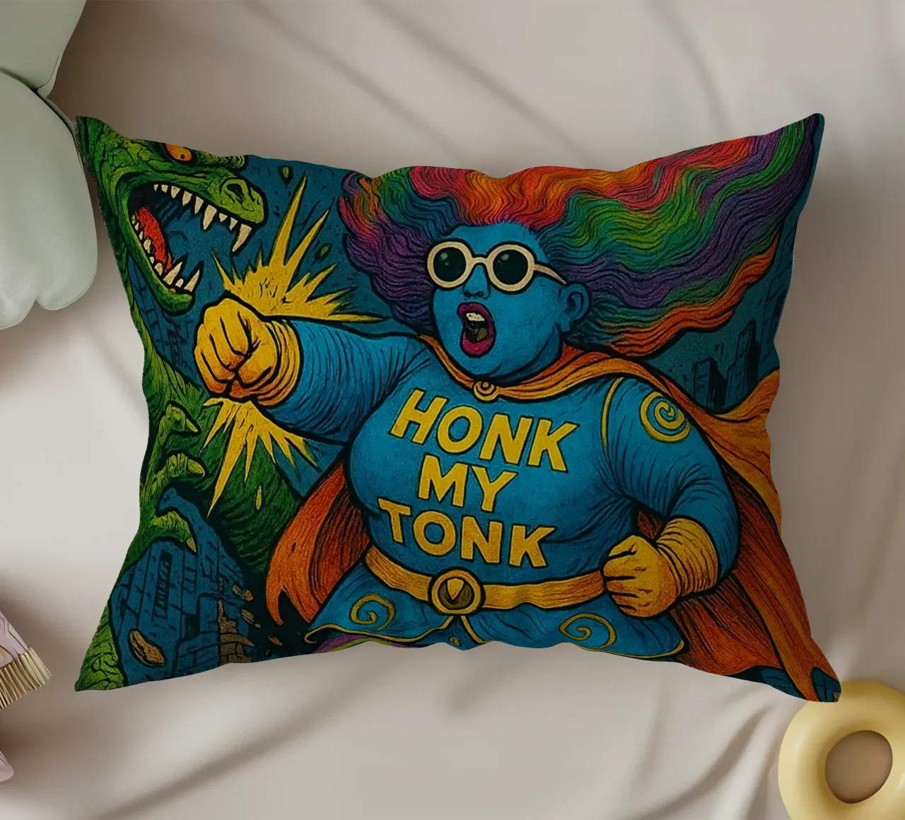 HONK MY TONK - Fresh Supes On The Block cuscino da Vintage Van Gogh