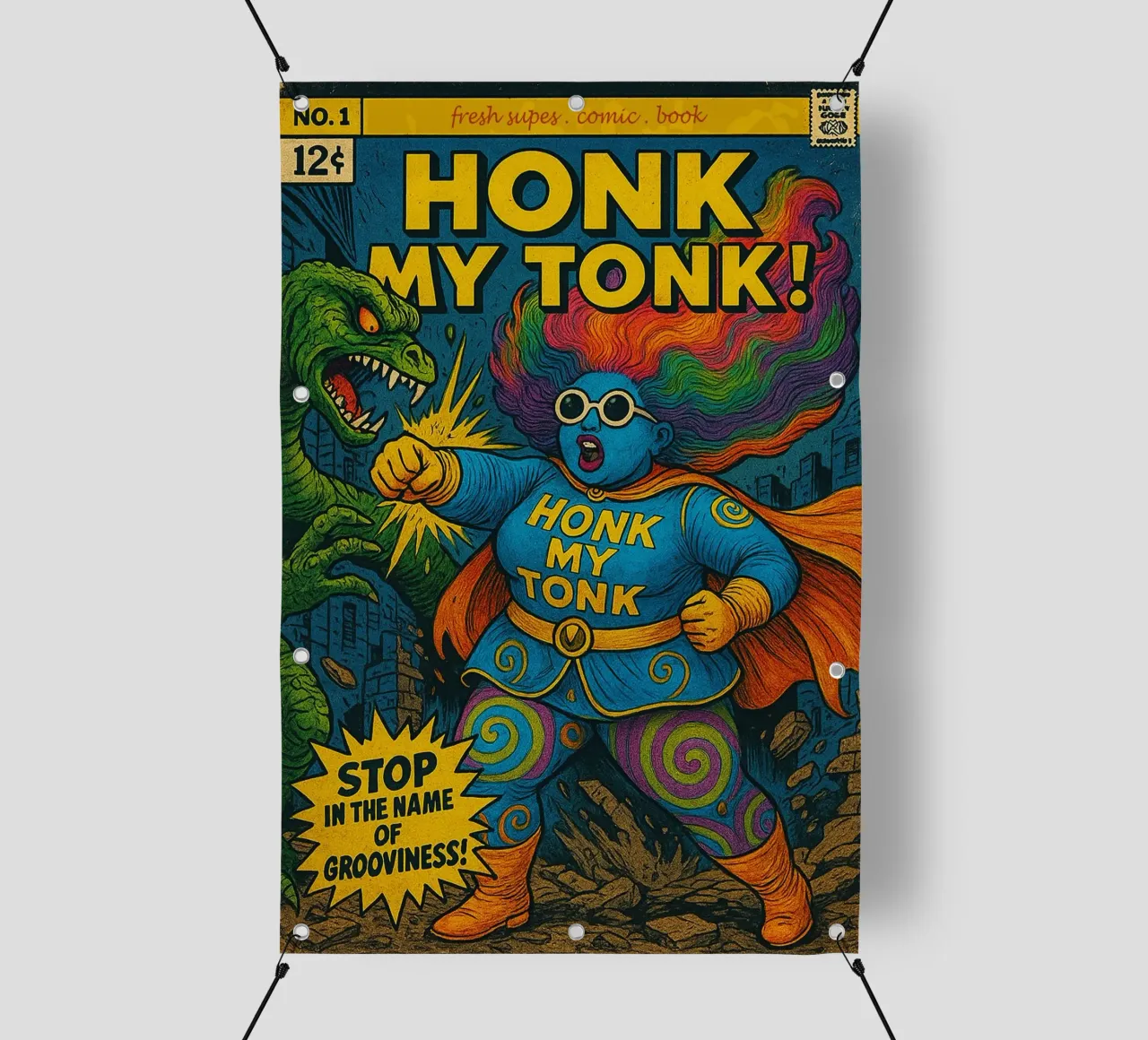 HONK MY TONK - Fresh Supes On The Block telo in pvc da Vintage Van Gogh