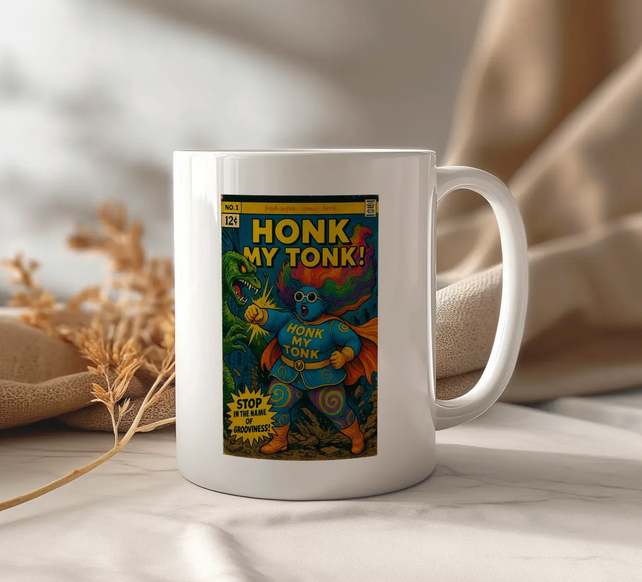 HONK MY TONK - Fresh Supes On The Block tazza in ceramica da Vintage Van Gogh