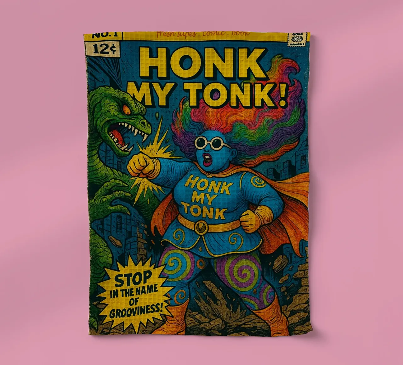 HONK MY TONK - Fresh Supes On The Block canovaccio da cucina da Vintage Van Gogh